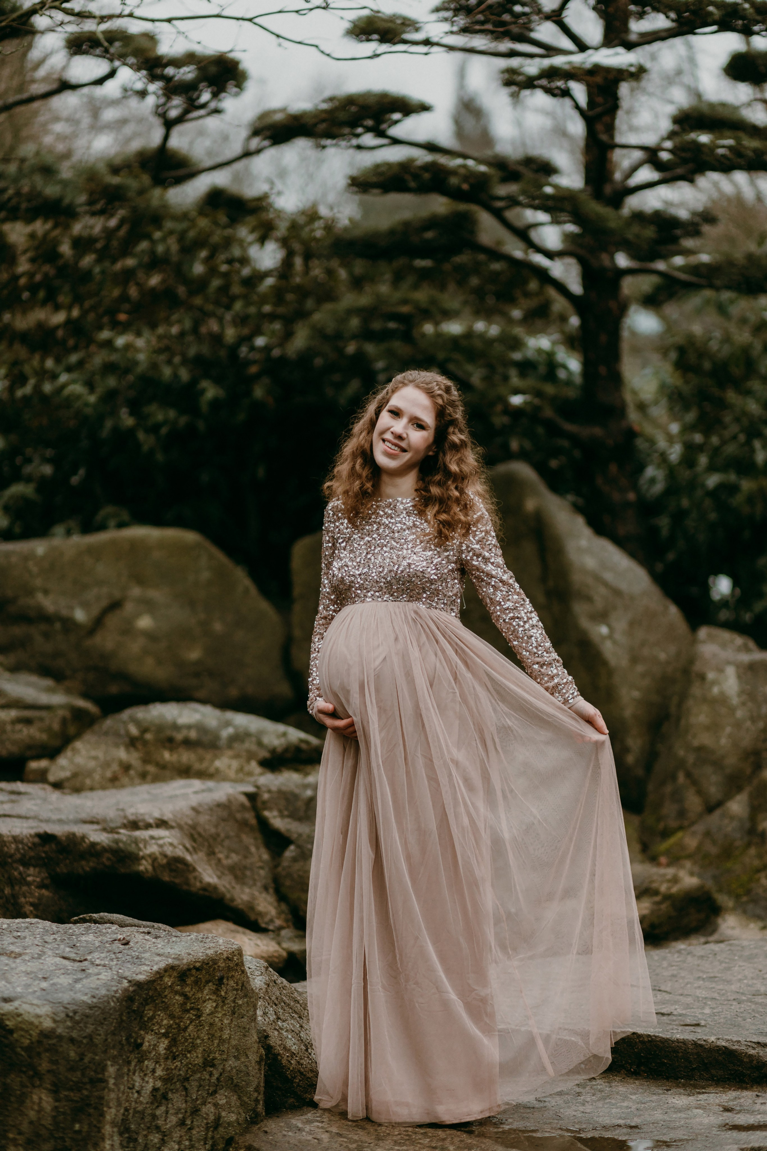 Babybauch-Fotoshooting in Planten un Blomen in Hamburg. Maria Chistyakovа — Fotografin in Karlsruhe, Baden-Baden und Umgebung