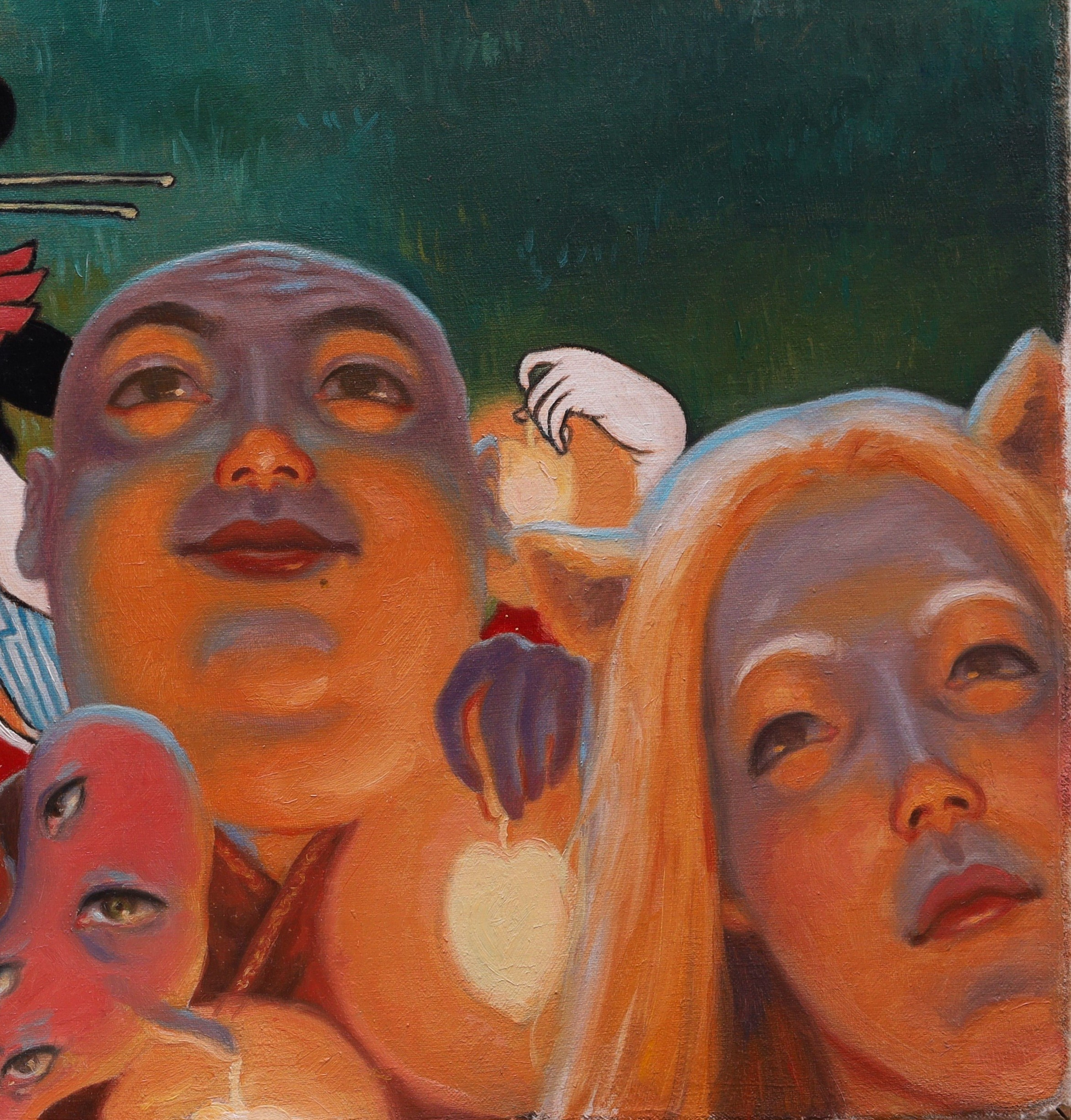 Hyakki Yagyō, oil painting, Barbara Cabral. Barbara Cabral