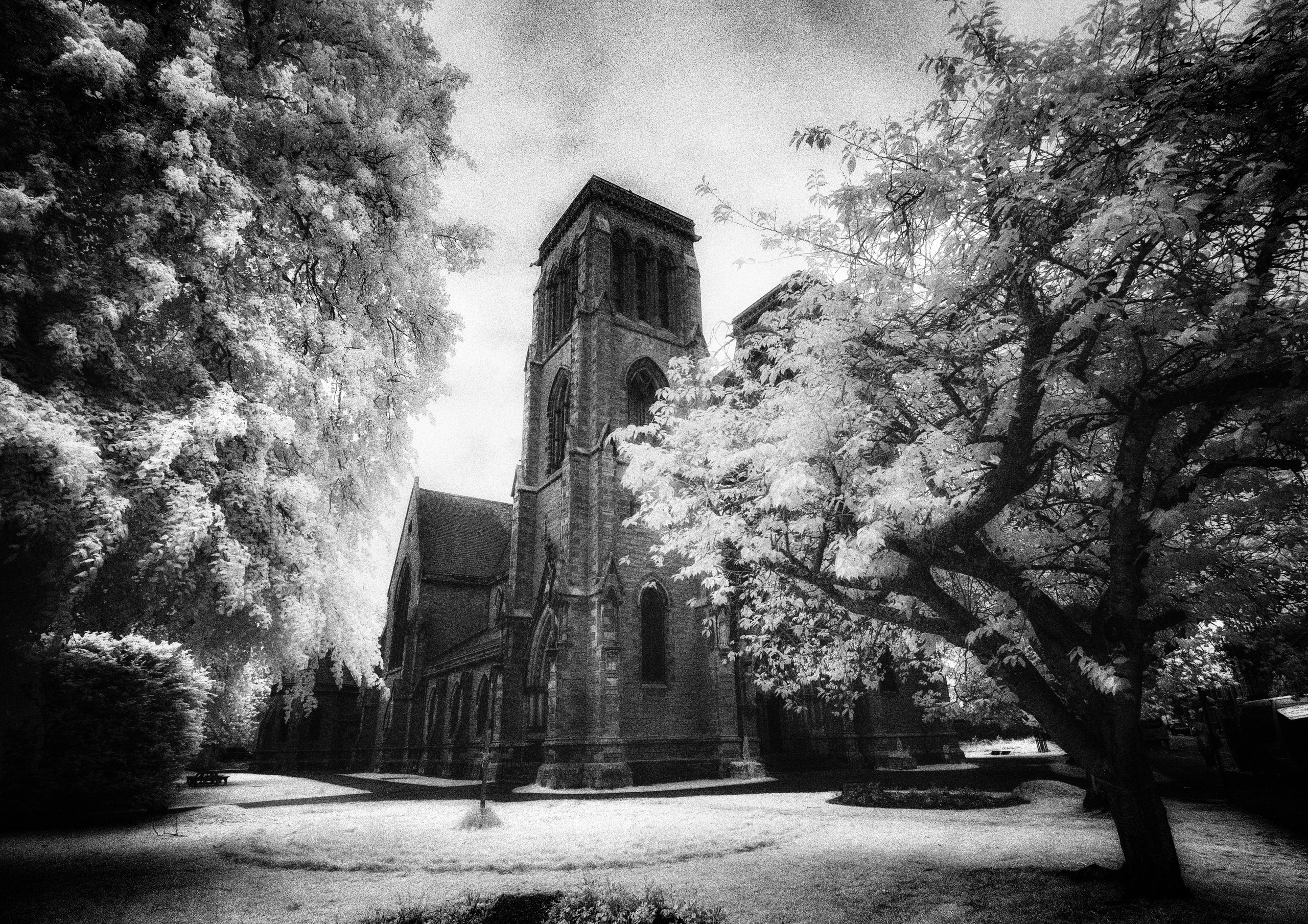 Churches and Graveyards. Infrared Scotland
