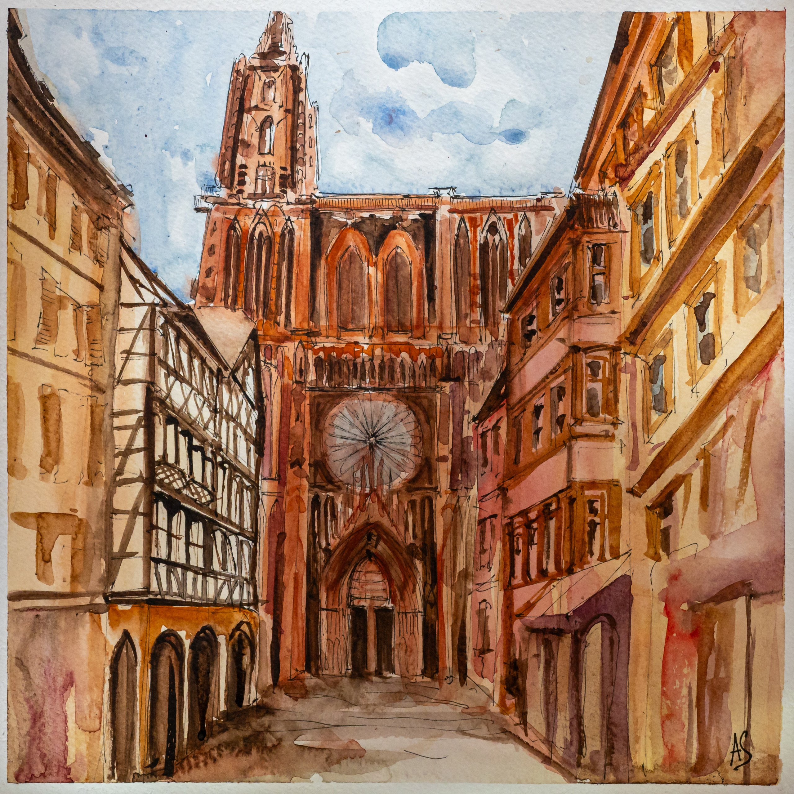 Urban views. Angelina Sorokopud. Artist in Strasbourg