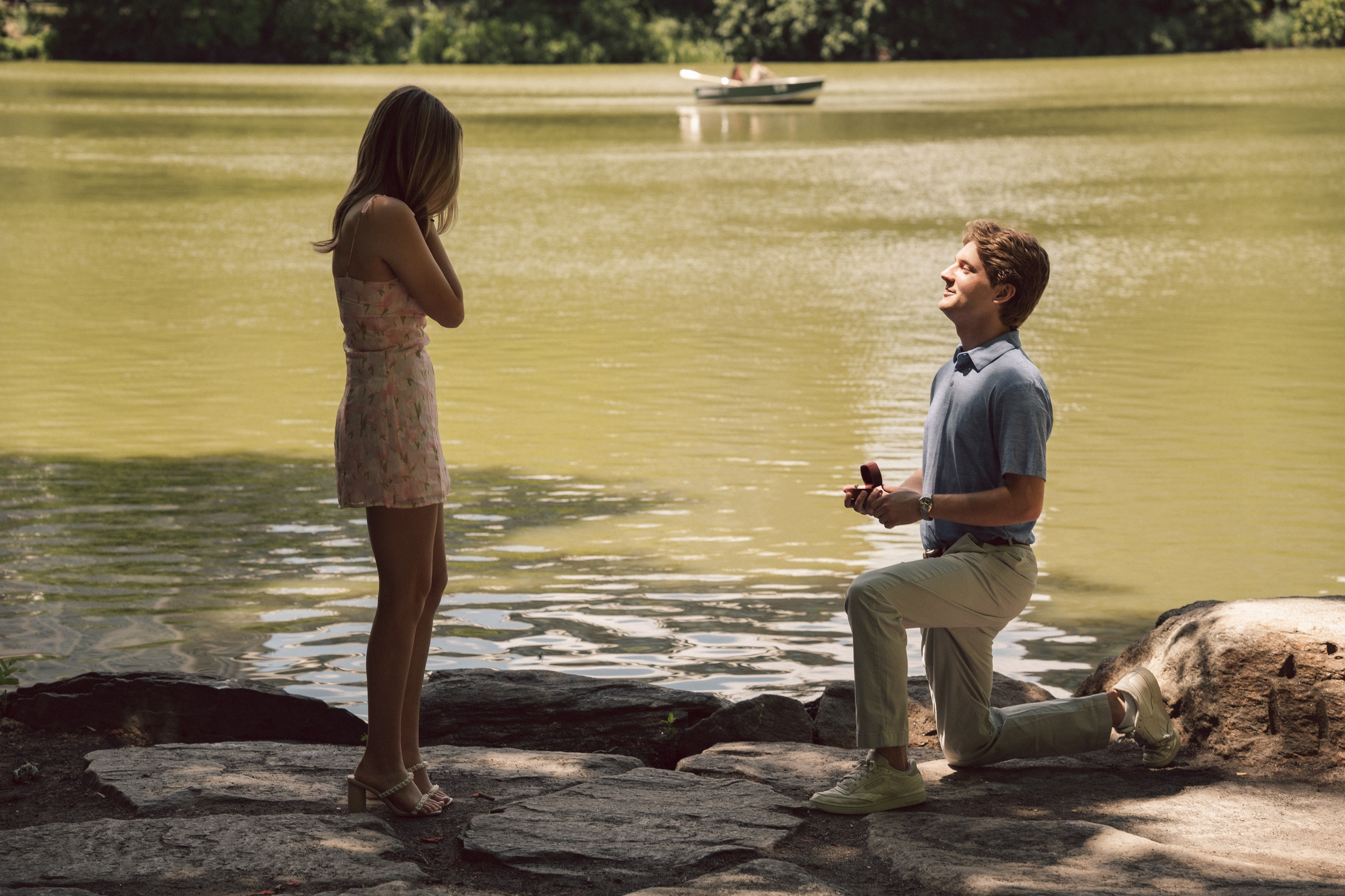 Surprise proposal Central Park. New York + destination photographer