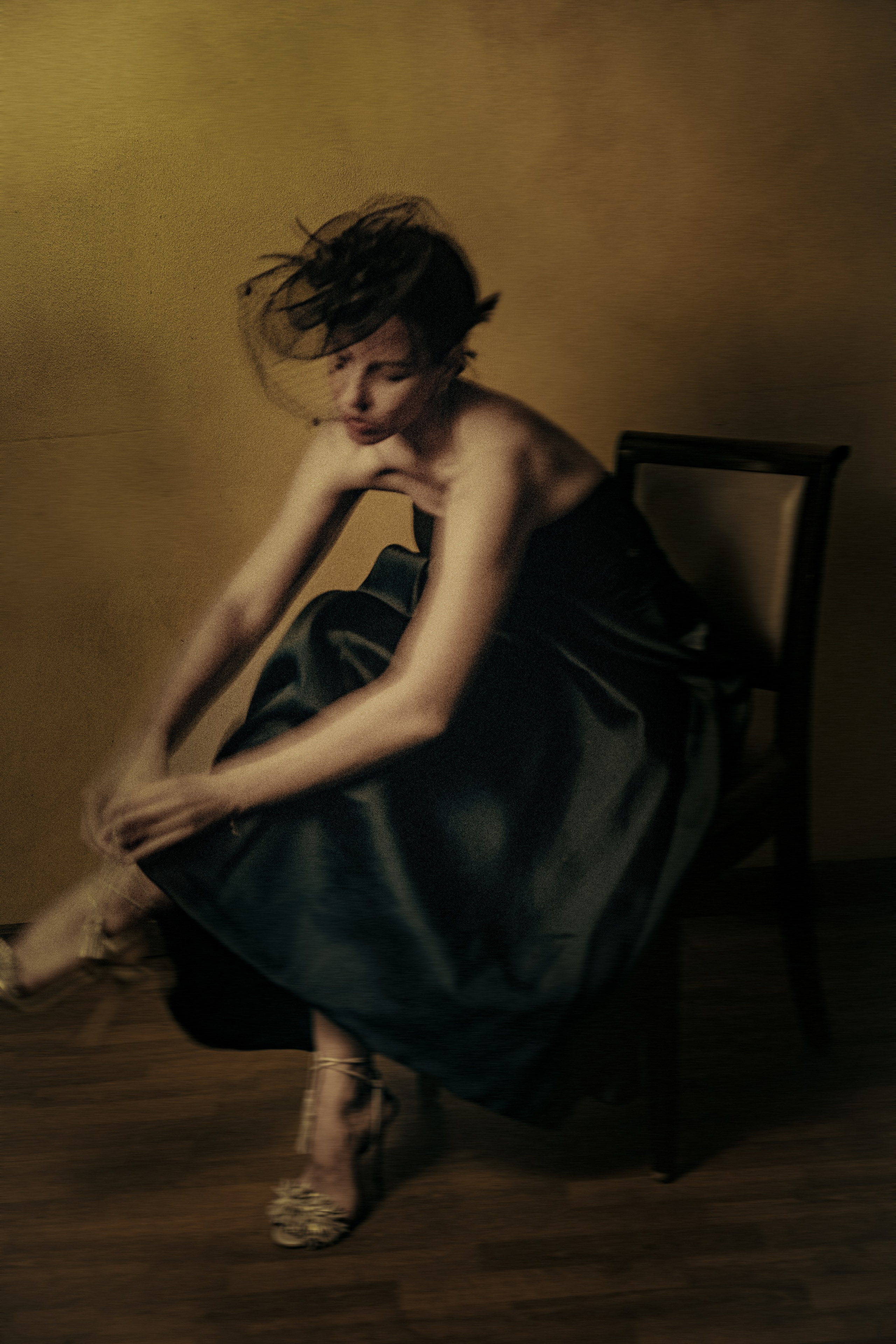 Stilisiertes Portrait eine Frau inspiriert von Degas 