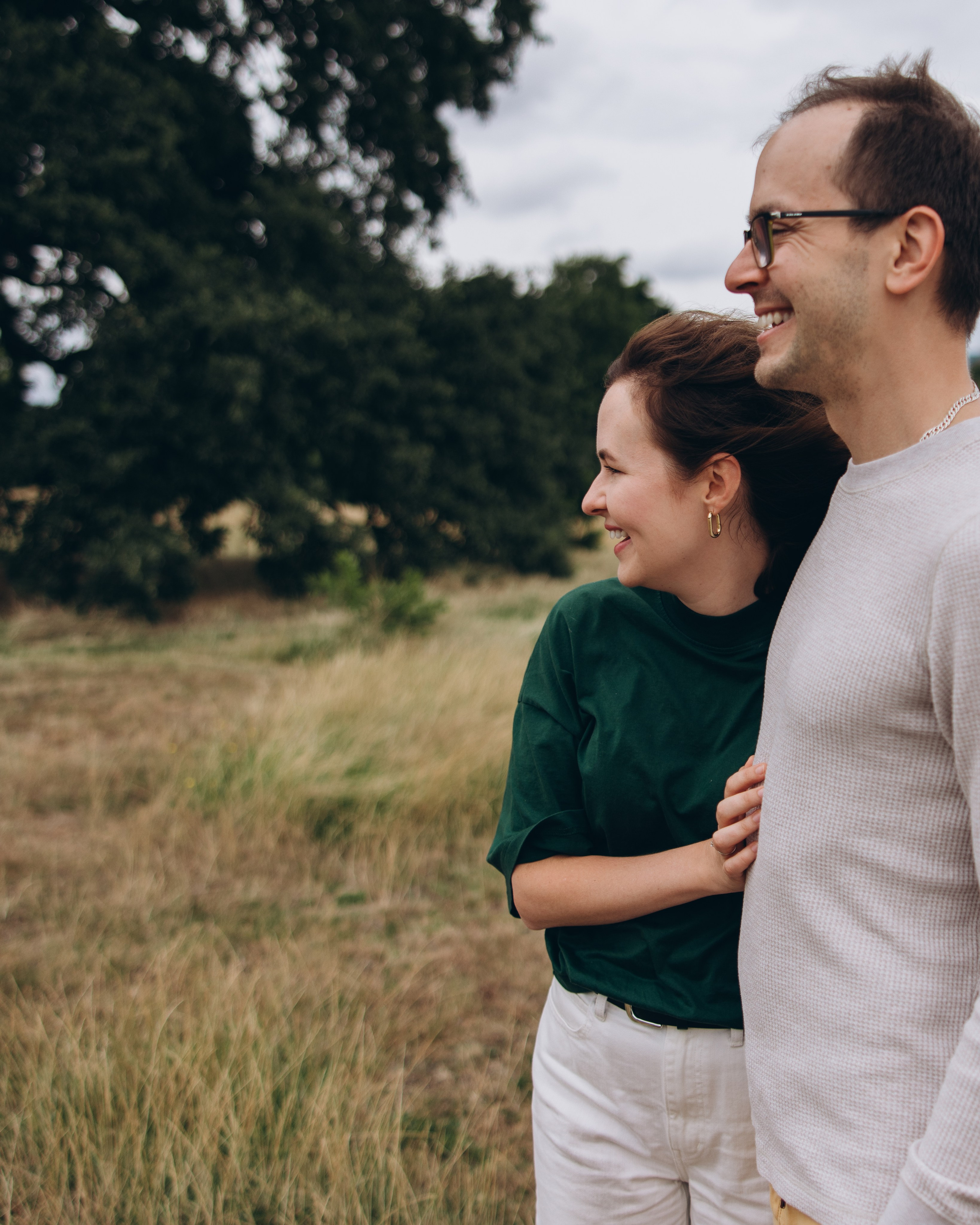 Milena with parents (Greenwich Park). Anastasia Klink, Photographer in London