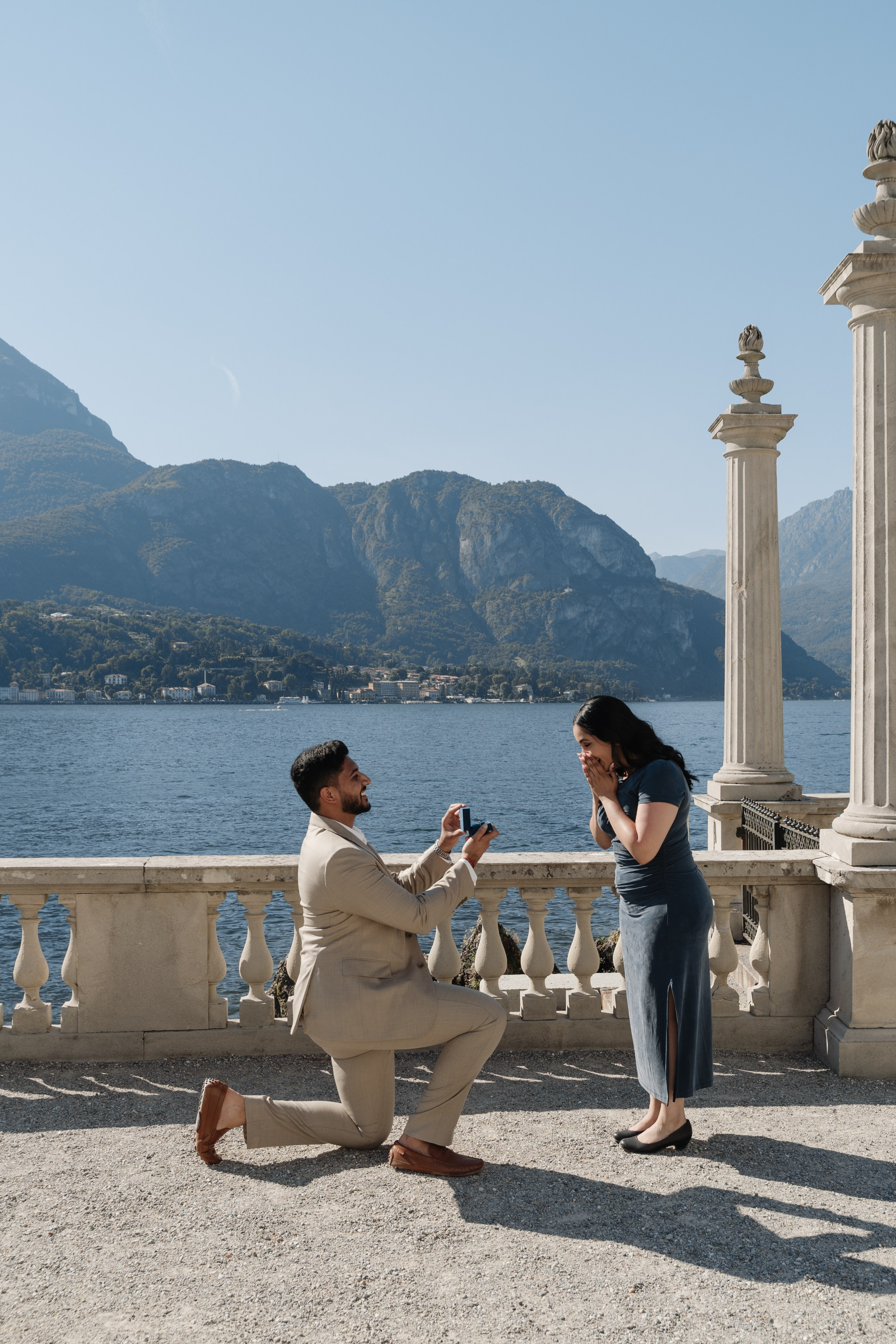 Villa Melzi Secret Proposal. Lake Como Proposal Photographer | Surprise Proposals & Engagements