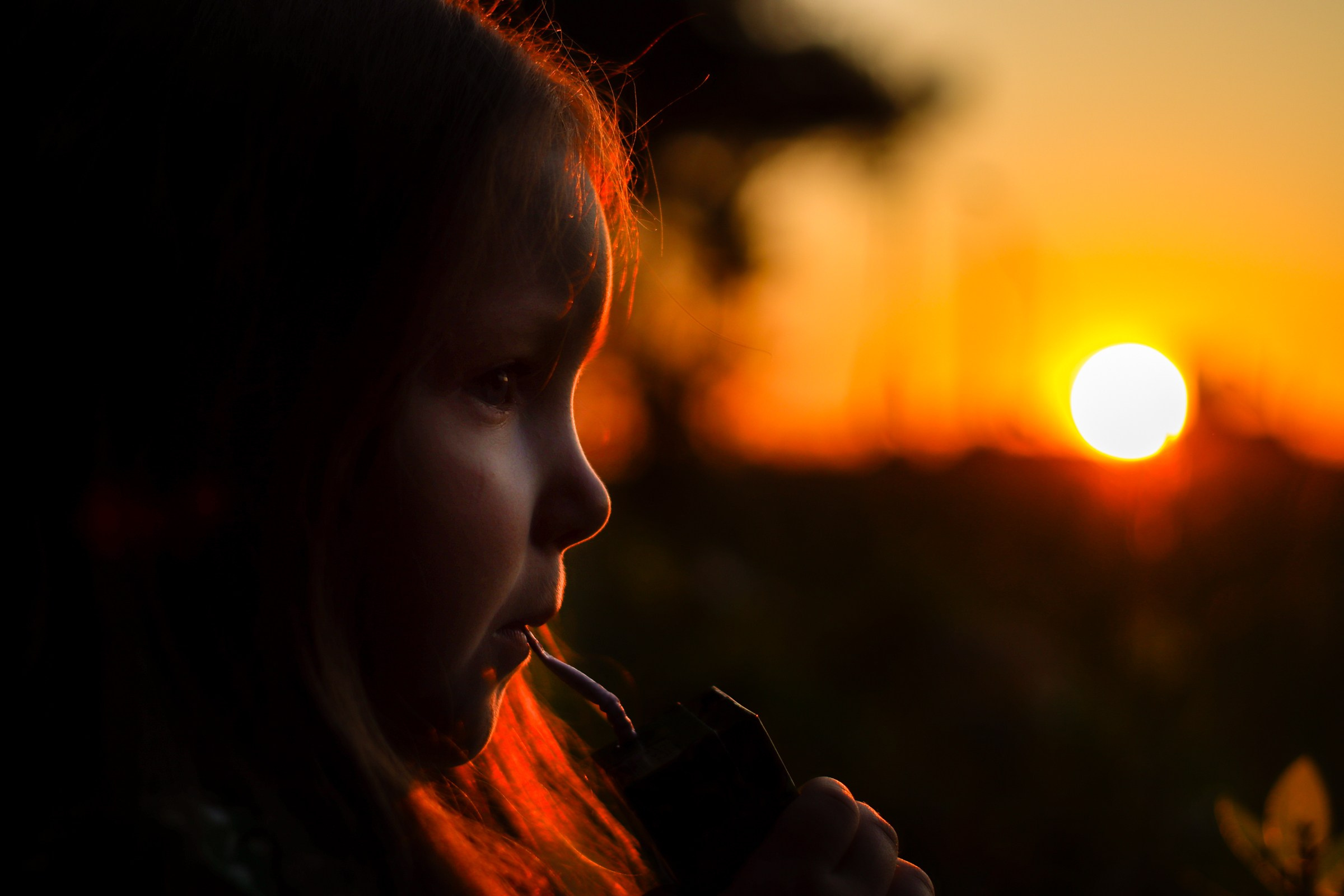 Детская фотосессия на закате. Фотограф / Даугавпилс