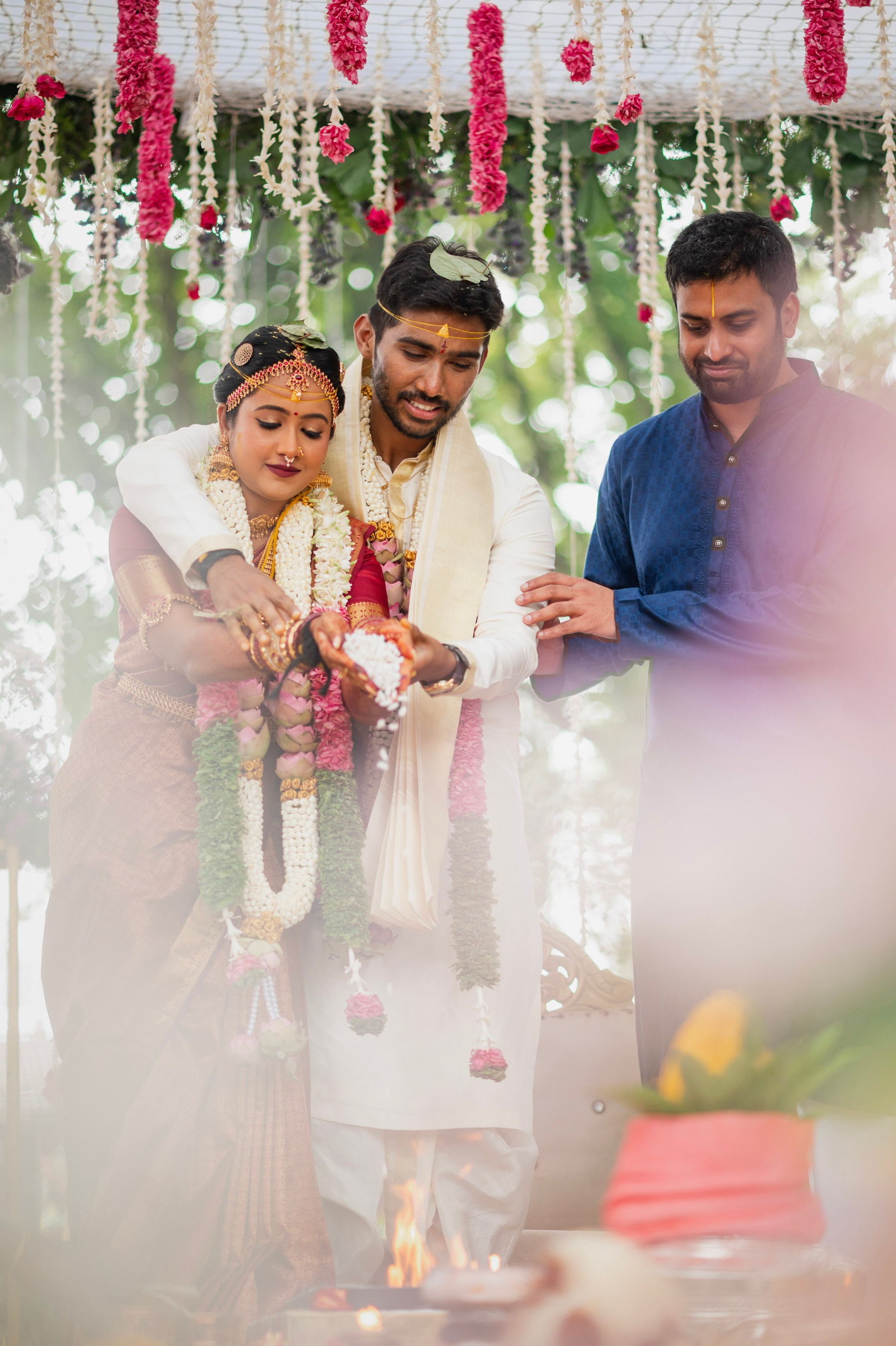 Samyuktha & Manoj, Tamil and Telugu Wedding at Angana Courtyard, Bangalore | Truly Yours