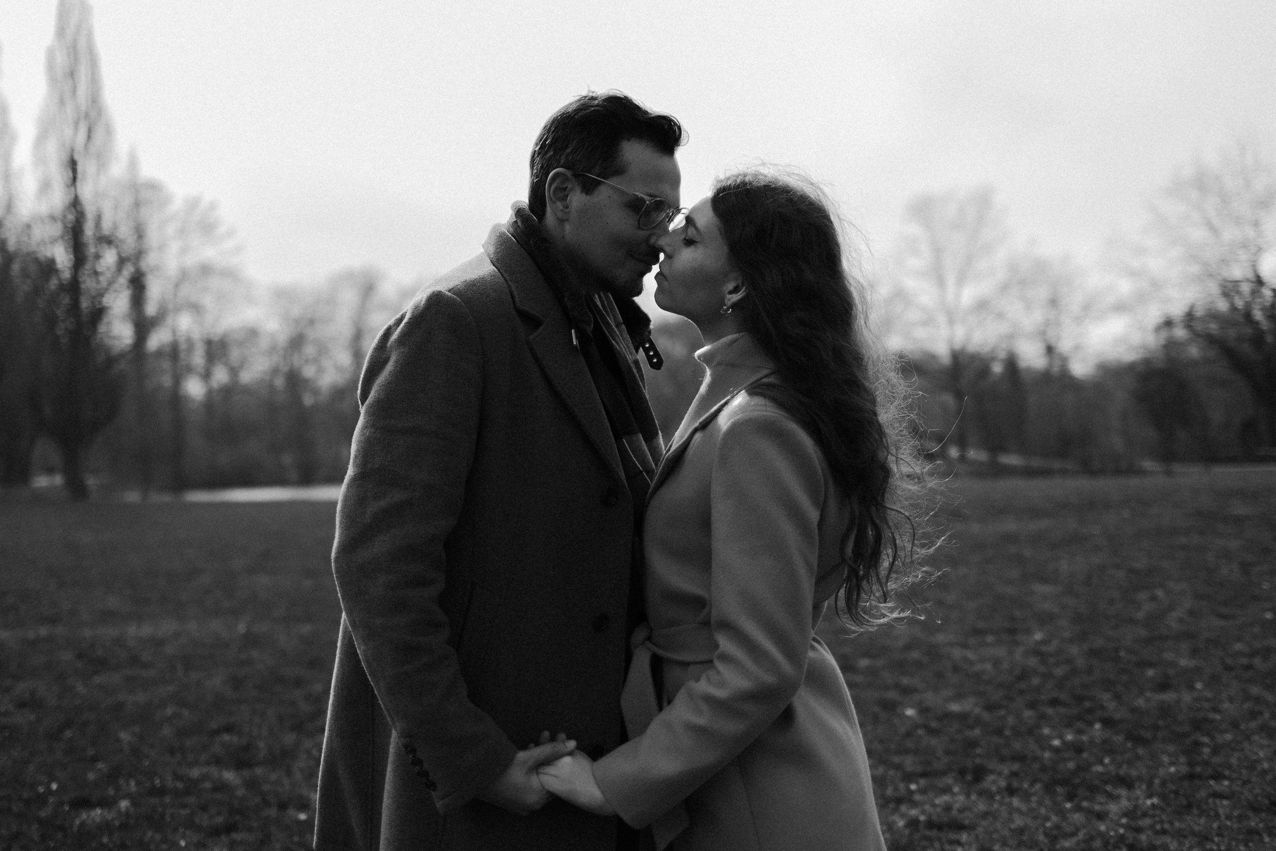Love Story in Leipzig Park. Emotional&Cinematic Couple Photoshoot by Kristina Kozheltsova. Kristina Kozheltsova- Soulful Portrait&Lifestyle&Love Story Photographer in Leipzig, Germany