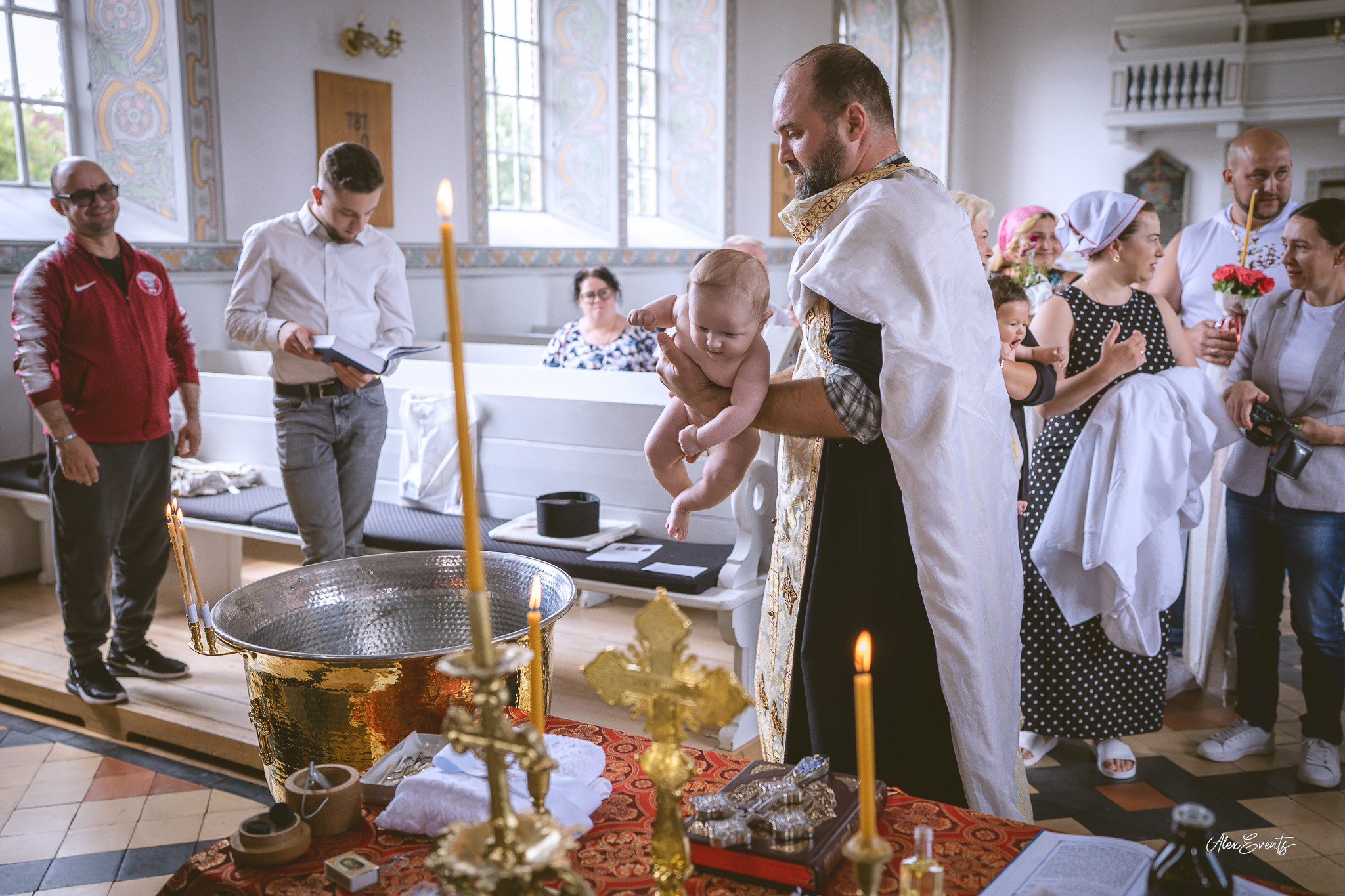 Botez Theodor - Biserica Fredericia. AlexEvents | Fotograf si Videograf de Nunta si Botez in Danemarca si Germania