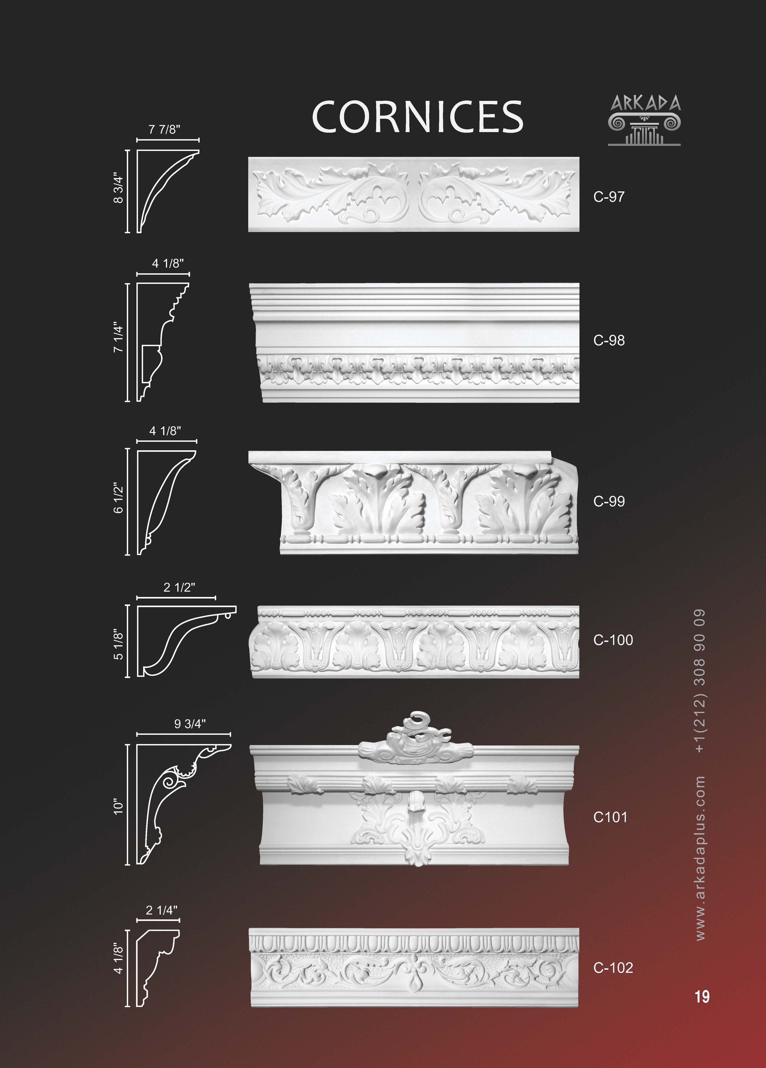 Catalog pages. Plaster molding