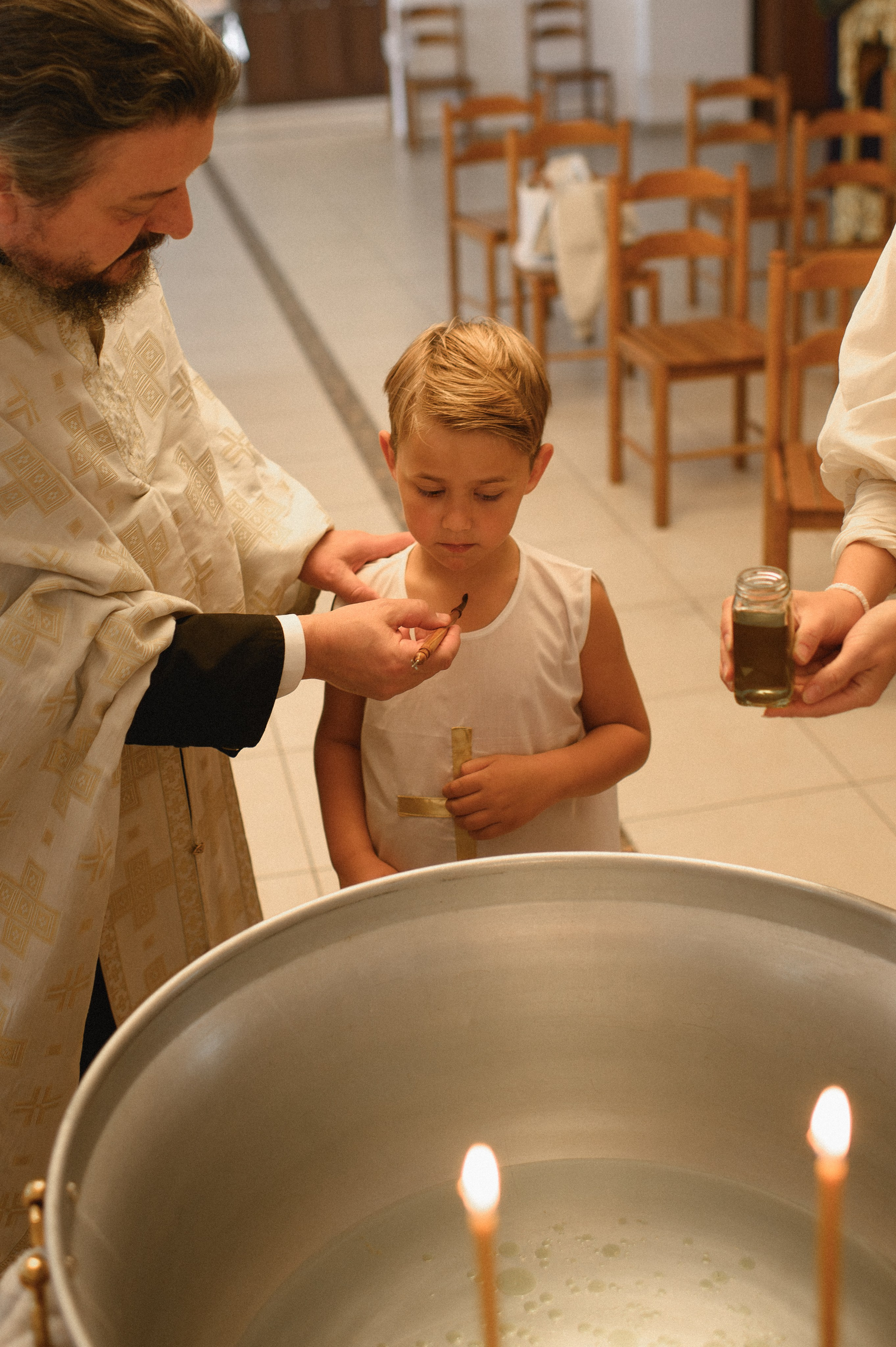 Baptism Mihail. Family, children, portrait, and event photography in Thessaloniki