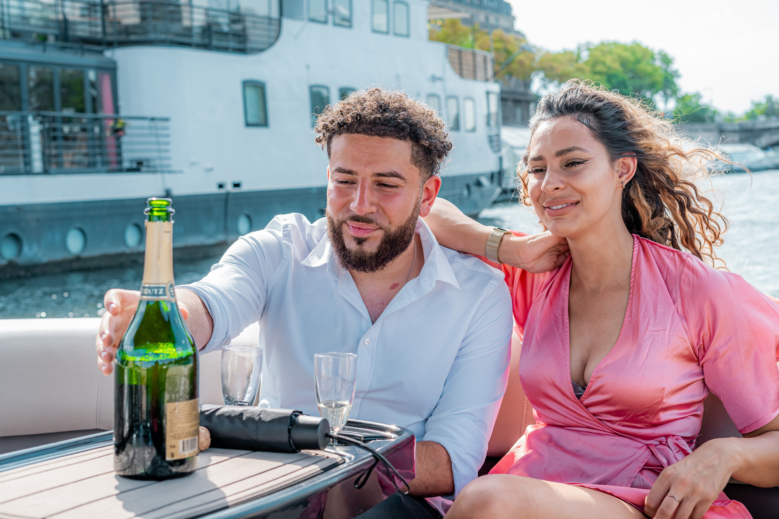 Suprise Proposal on a boat in Paris