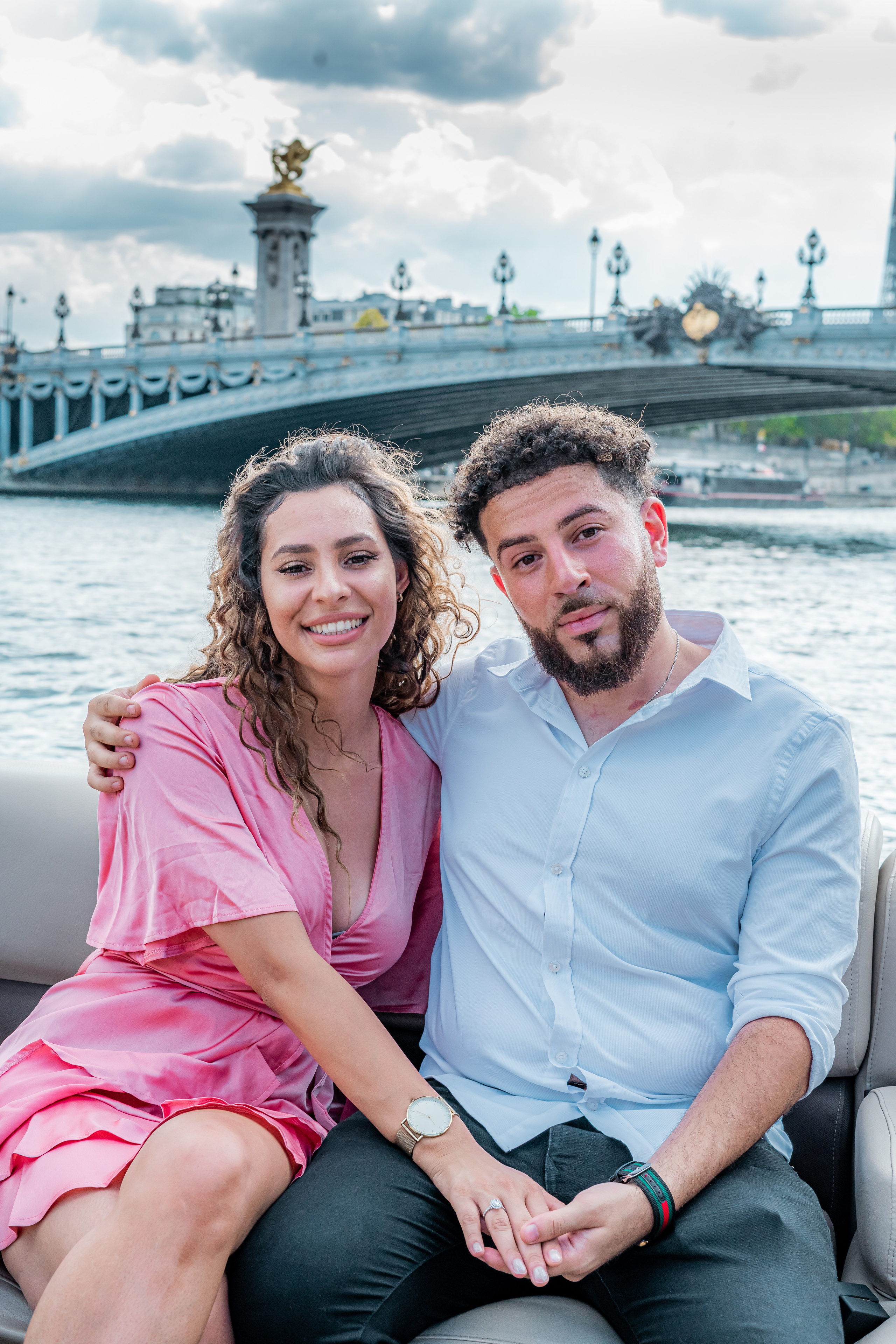 Suprise Proposal on a boat in Paris