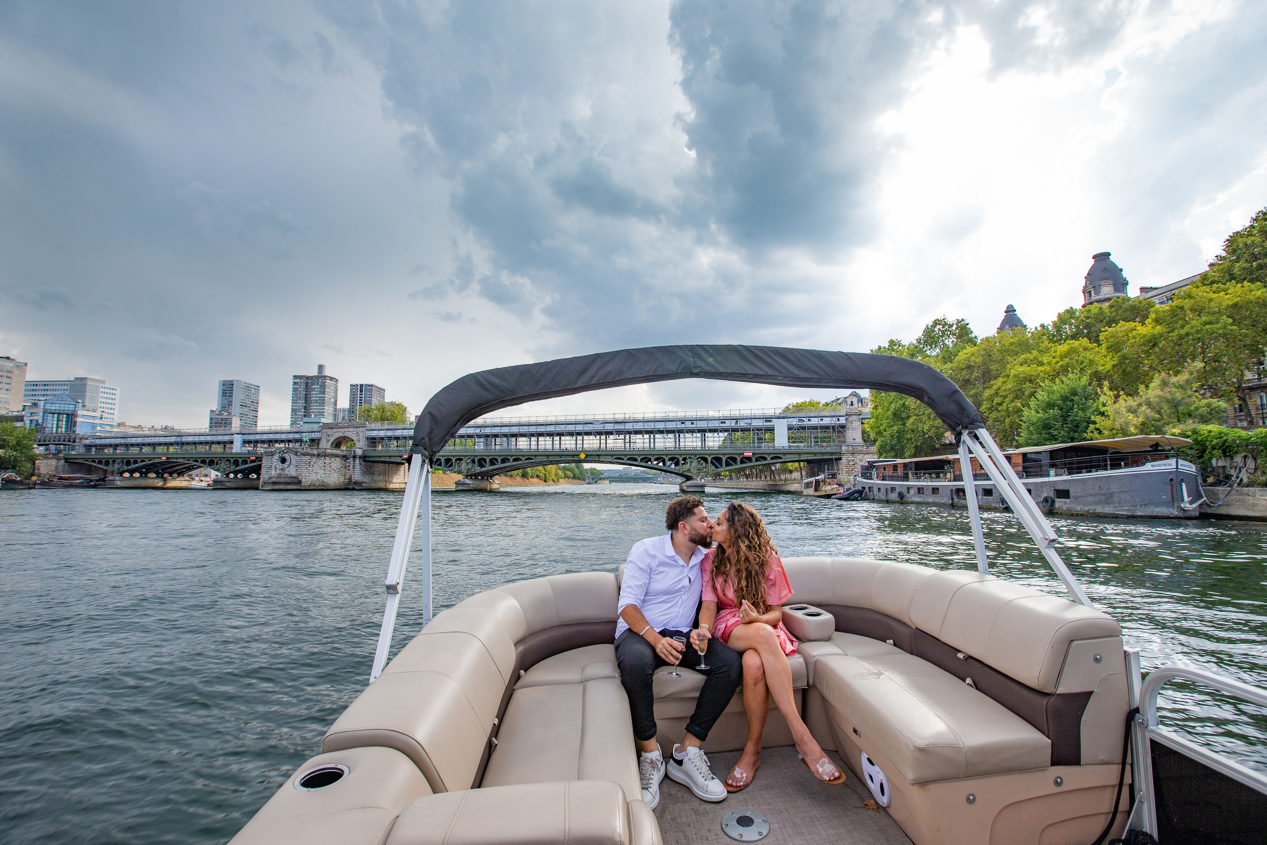 Suprise Proposal on a boat in Paris