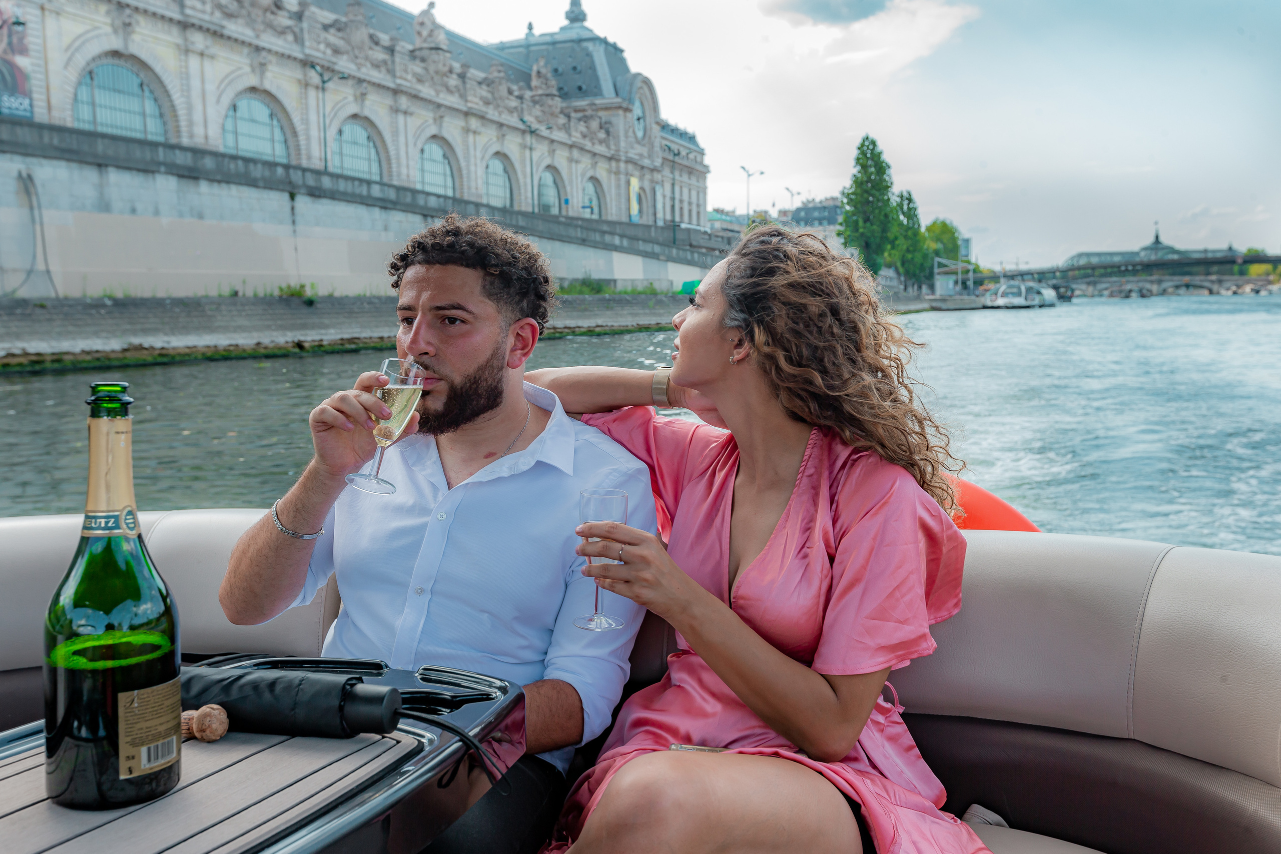 Suprise Proposal on a boat in Paris