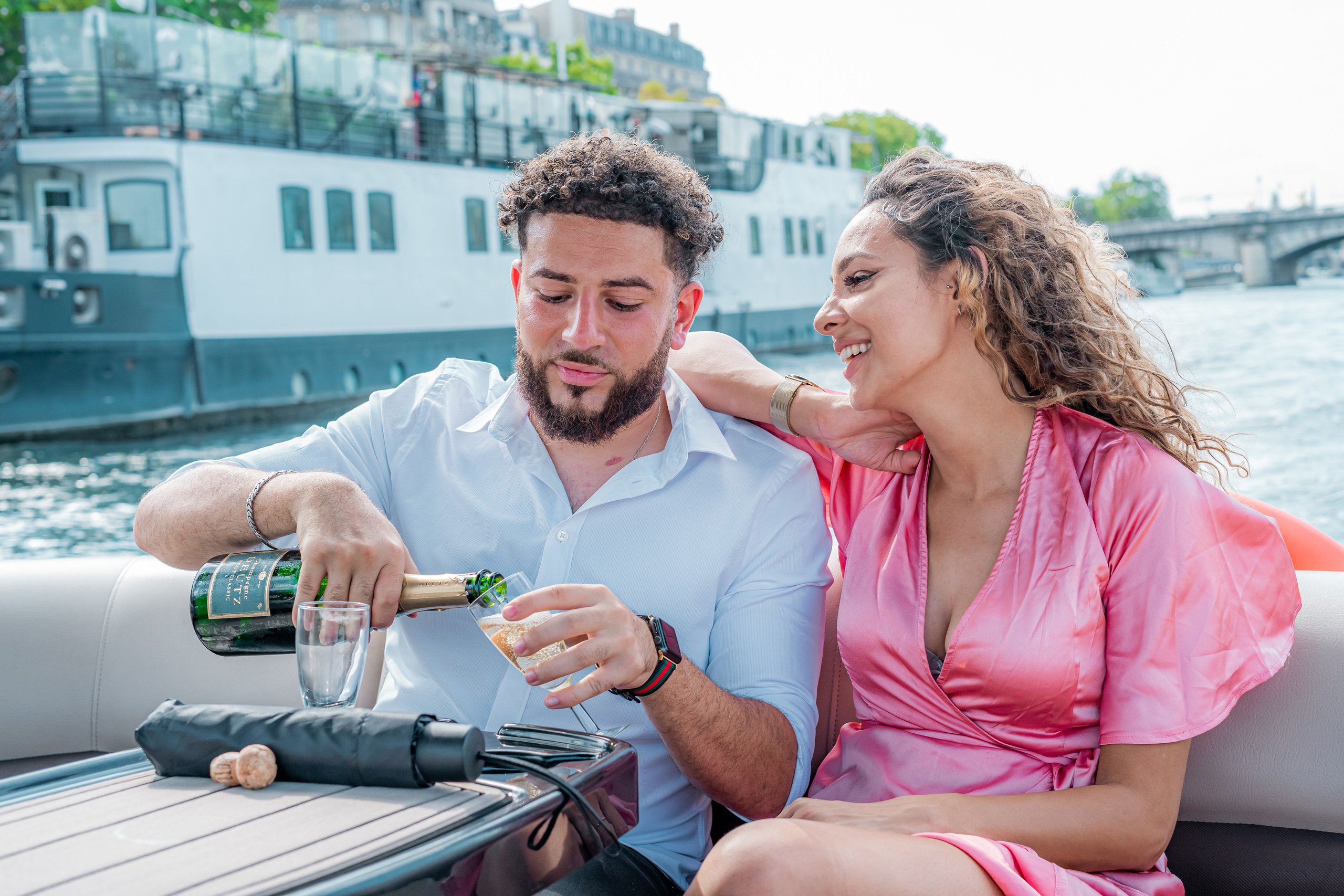 Suprise Proposal on a boat in Paris