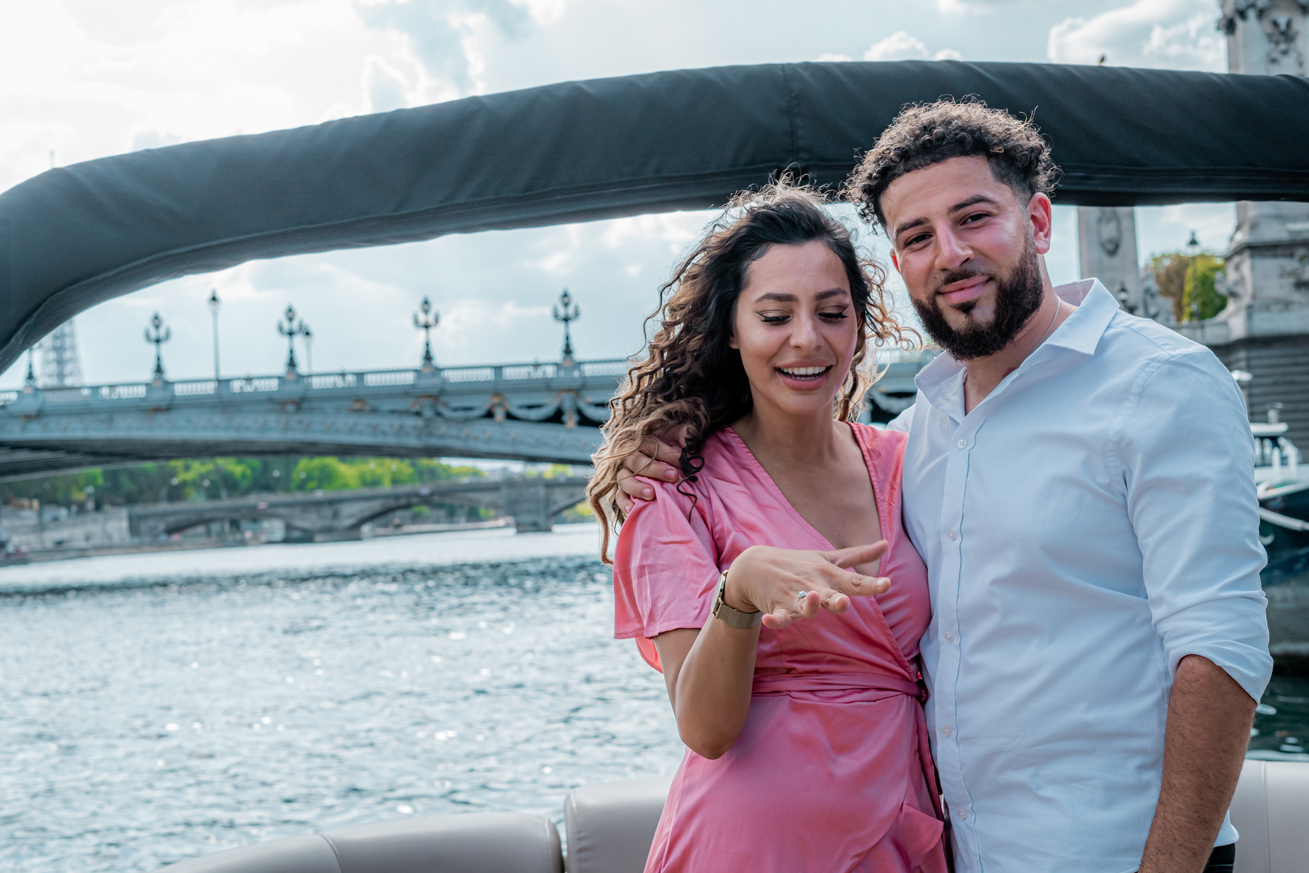 Suprise Proposal on a boat in Paris