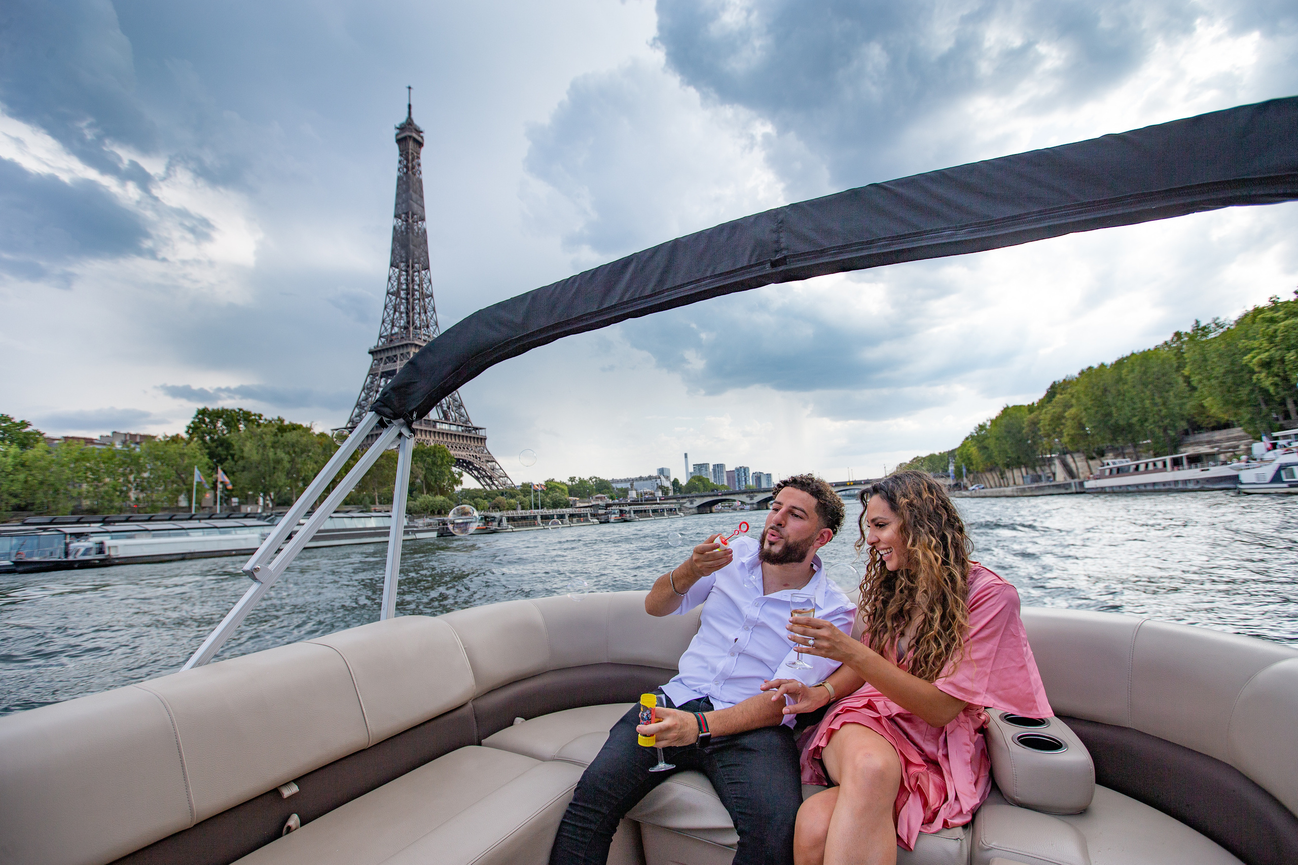 Suprise Proposal on a boat in Paris