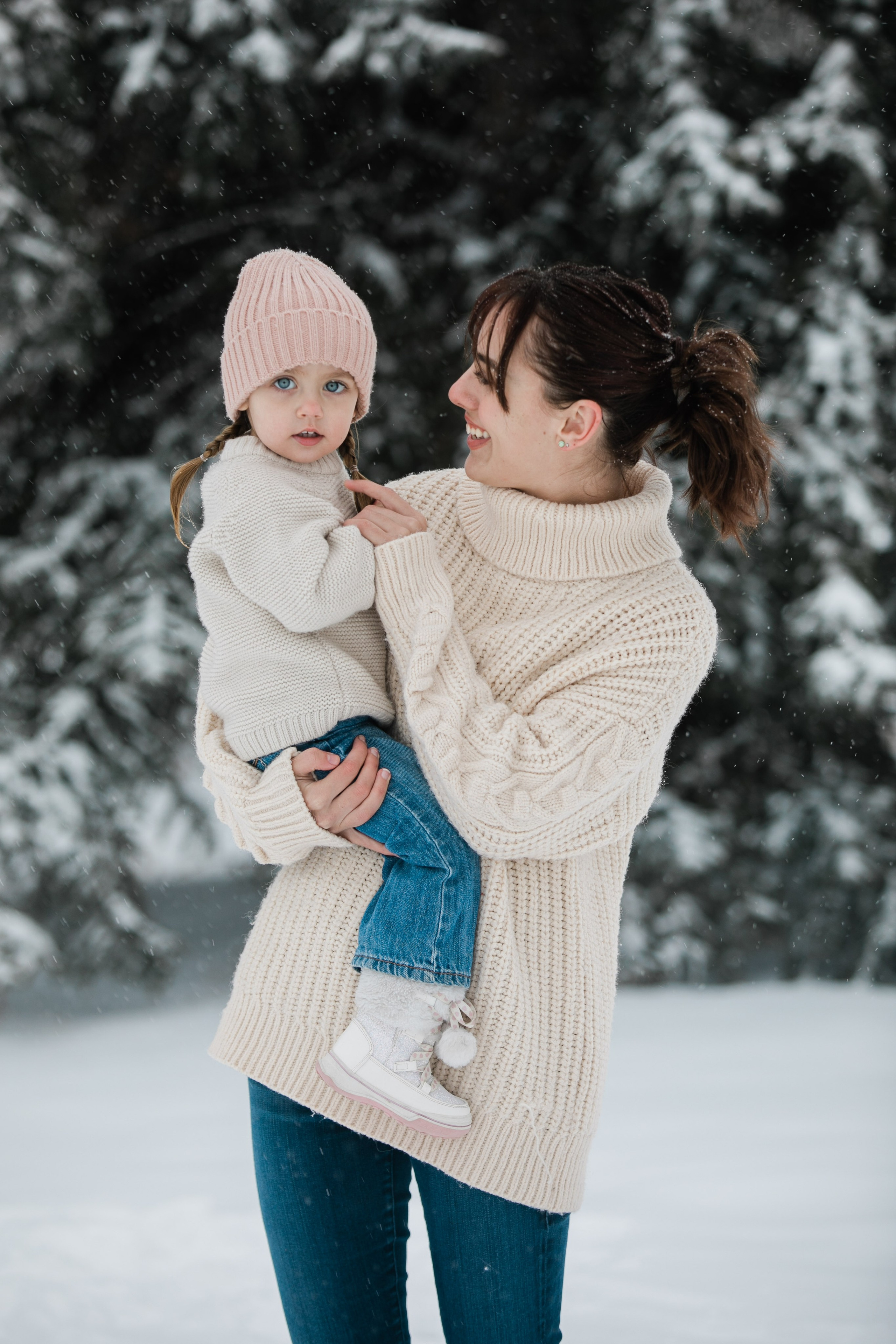 Zacher Winter Family Photos. Fotografía accesible en Calgary