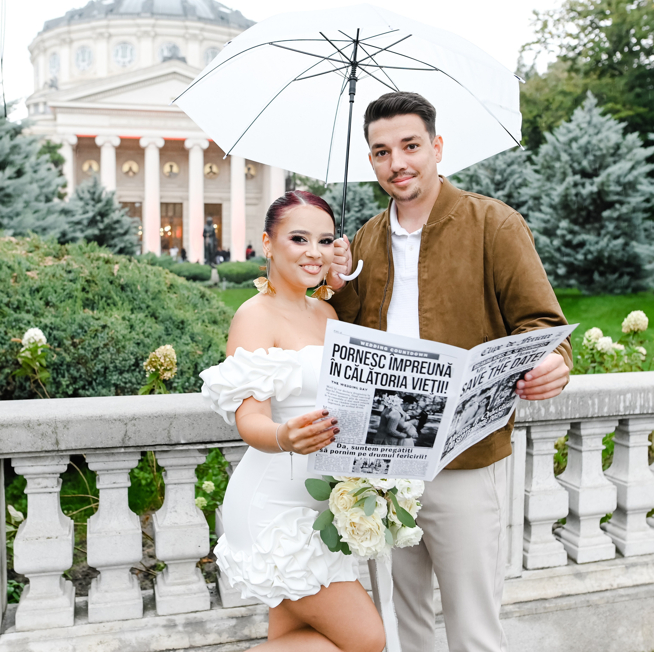 Sedinta Save the Date Medeea si Sebastian, Ateneul Roman. Ana Maria Dragan Fotograf Evenimente