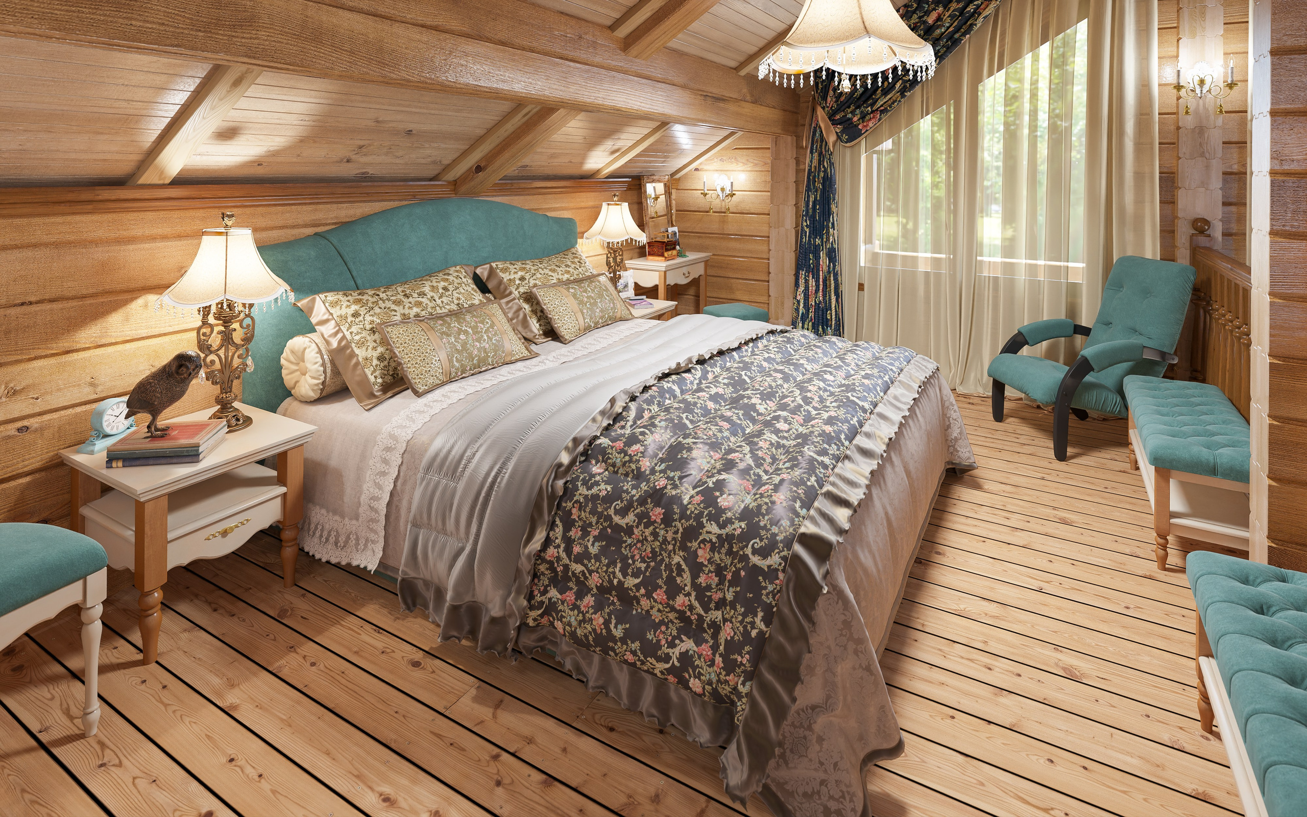 2 этаж Мансарда. Спальня. Дизайн и визуализация