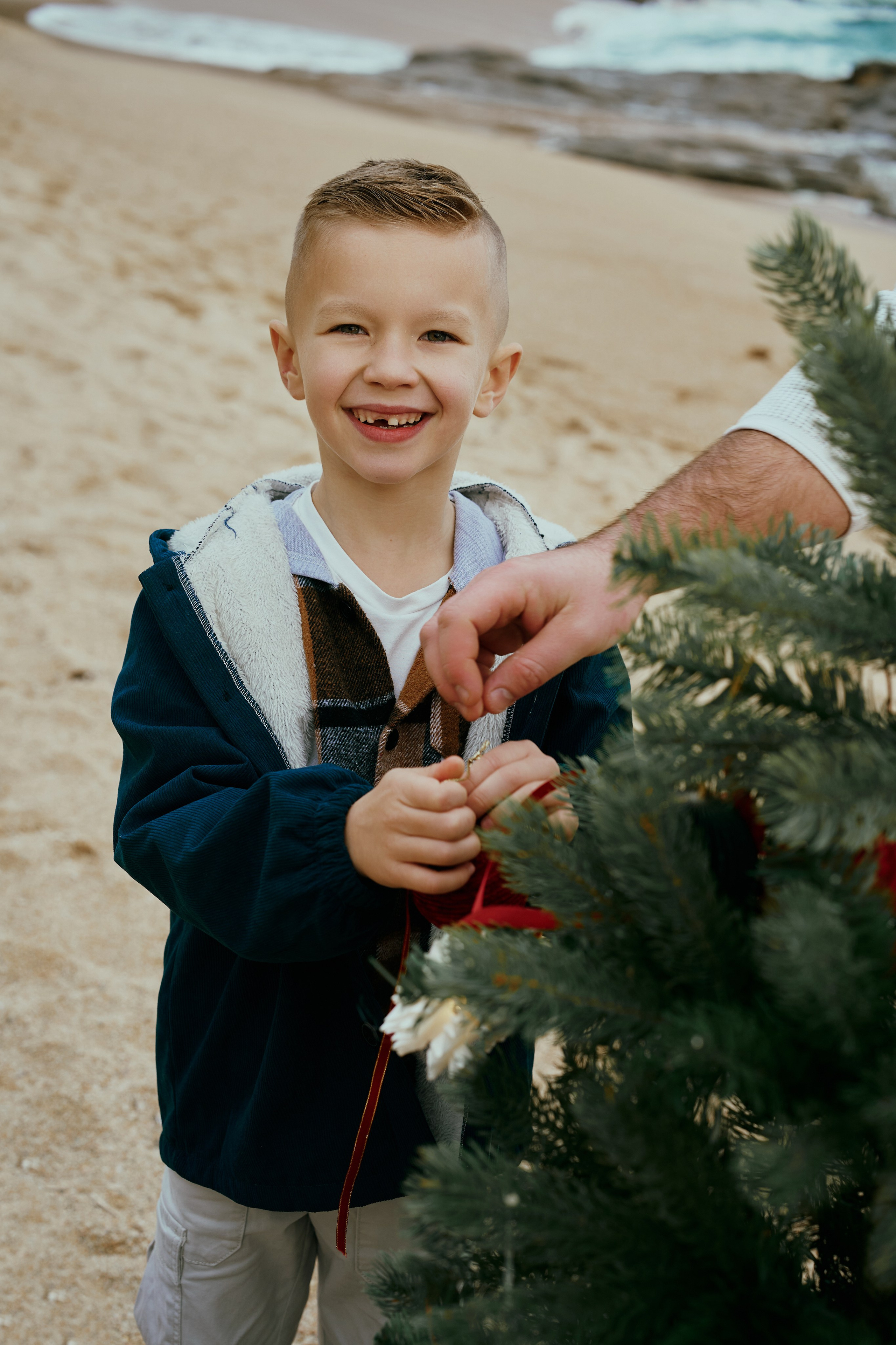 Рождество на пляже. Большая семья. Фотограф в Барселоне Жанна Захарченко