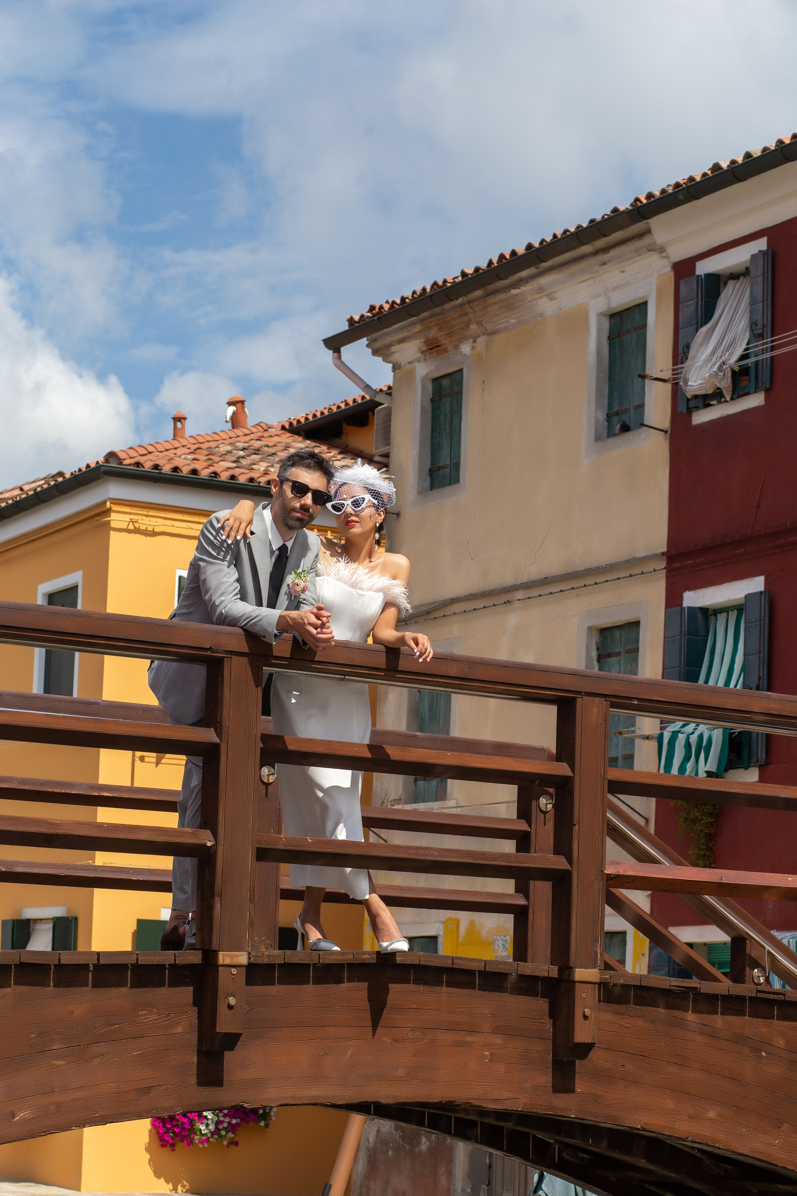 Colorful wedding on Burano