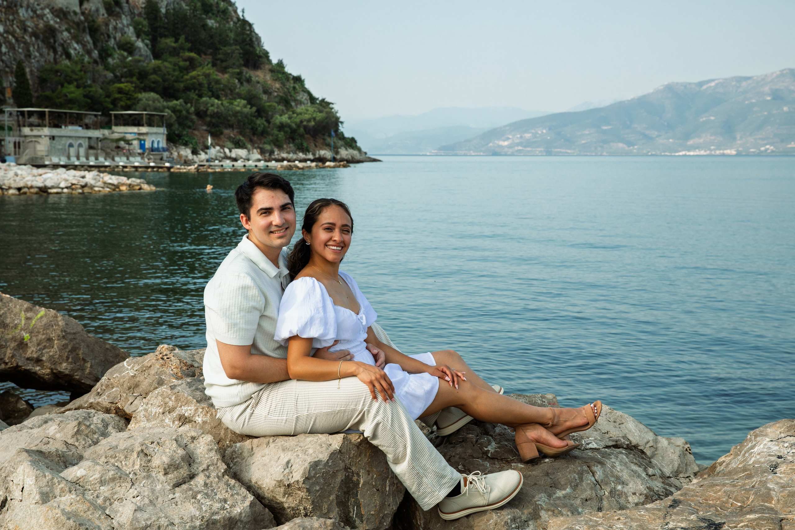 Ariana & Richard (USA). Photographer Anya Khasapi. Nafplio, Greece