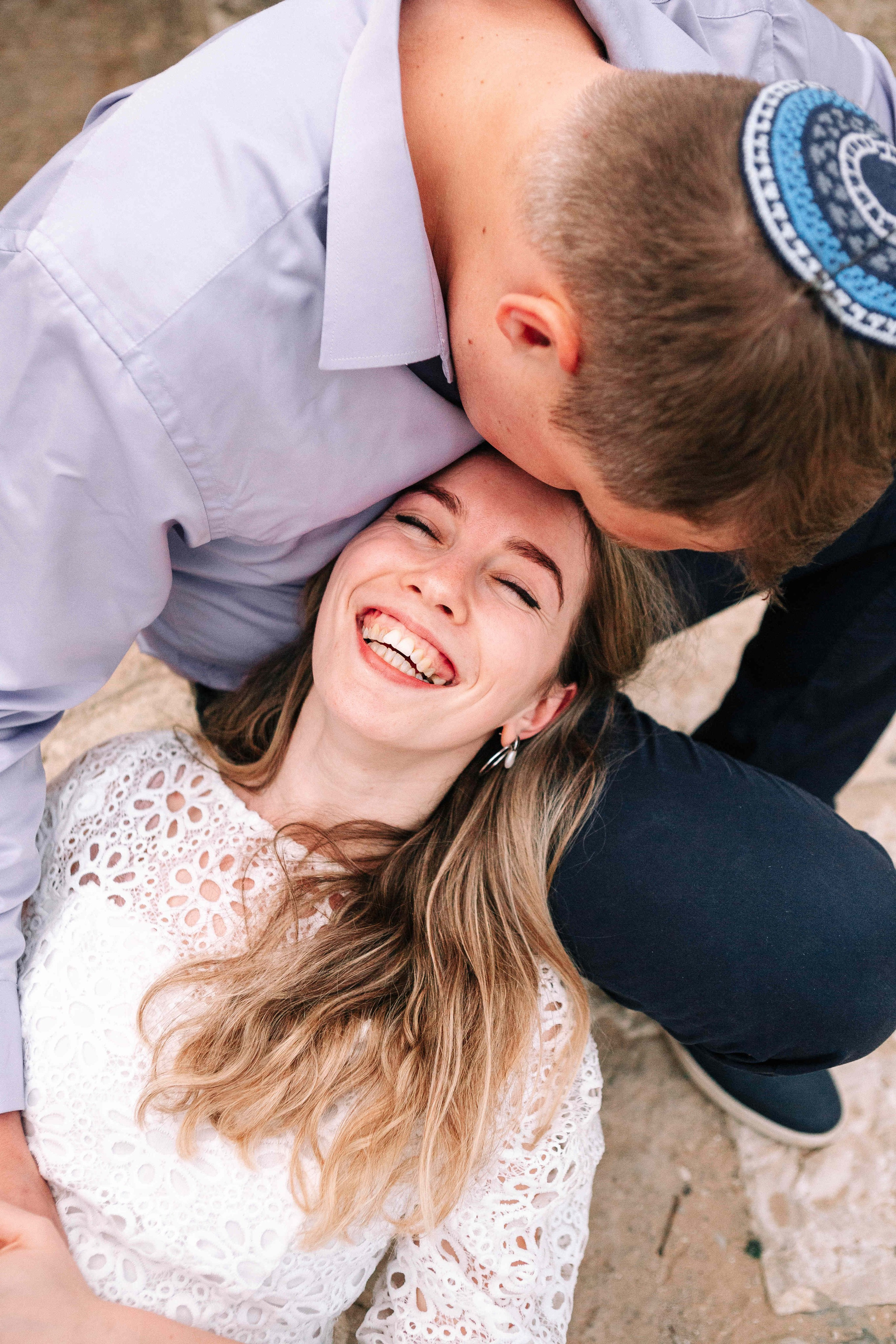 LOVERS IN JAFFO. PHOTOGRAPHER IN ISRAEL