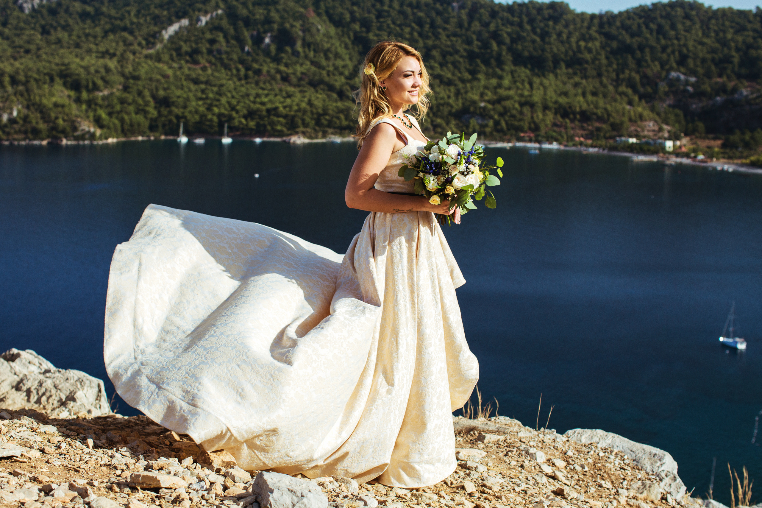 Symbolic wedding ceremony and wedding photo session in the ancient cit. Julia Ganch I Fashion Wedding Photography I Cappadocia Turkey