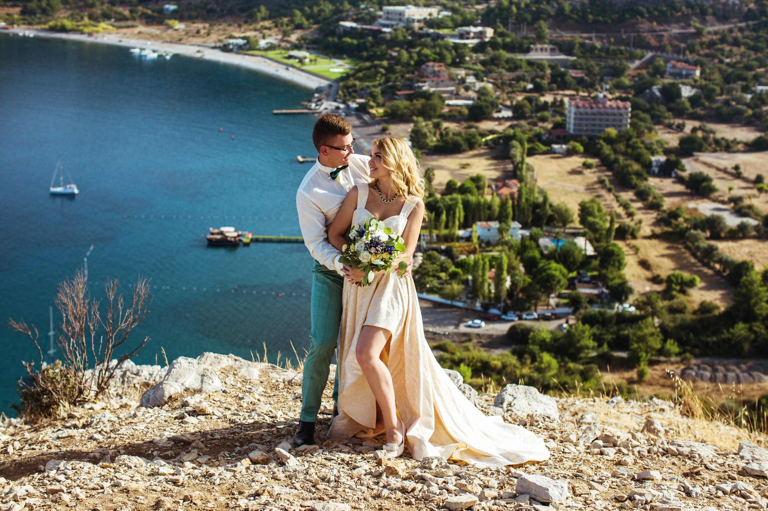 Symbolic wedding ceremony and wedding photo session in the ancient cit. Julia Ganch I Fashion Wedding Photography I Cappadocia Turkey