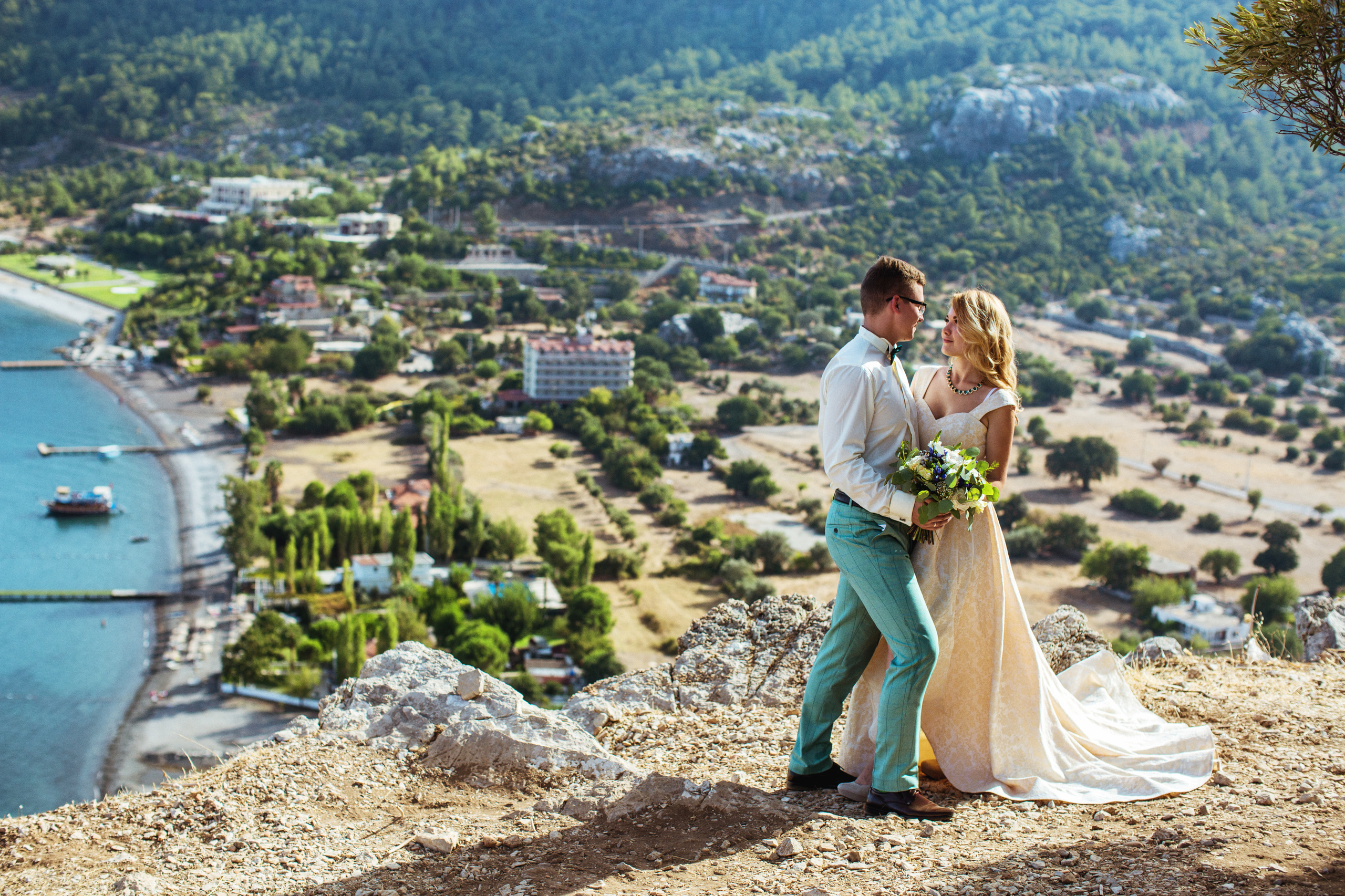 Symbolic wedding ceremony and wedding photo session in the ancient cit. Julia Ganch I Fashion Wedding Photography I Cappadocia Turkey