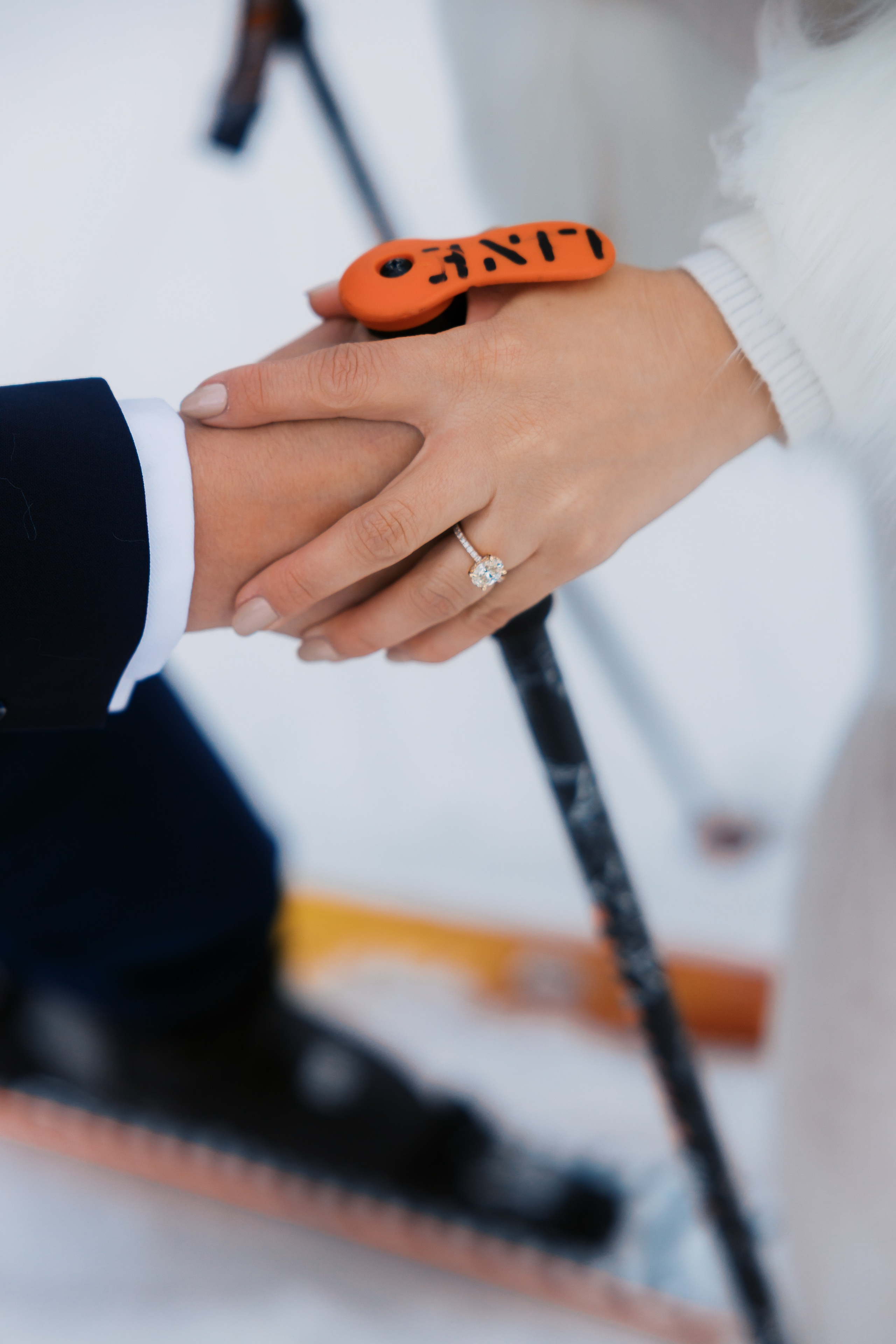 Ski engagement session. Home