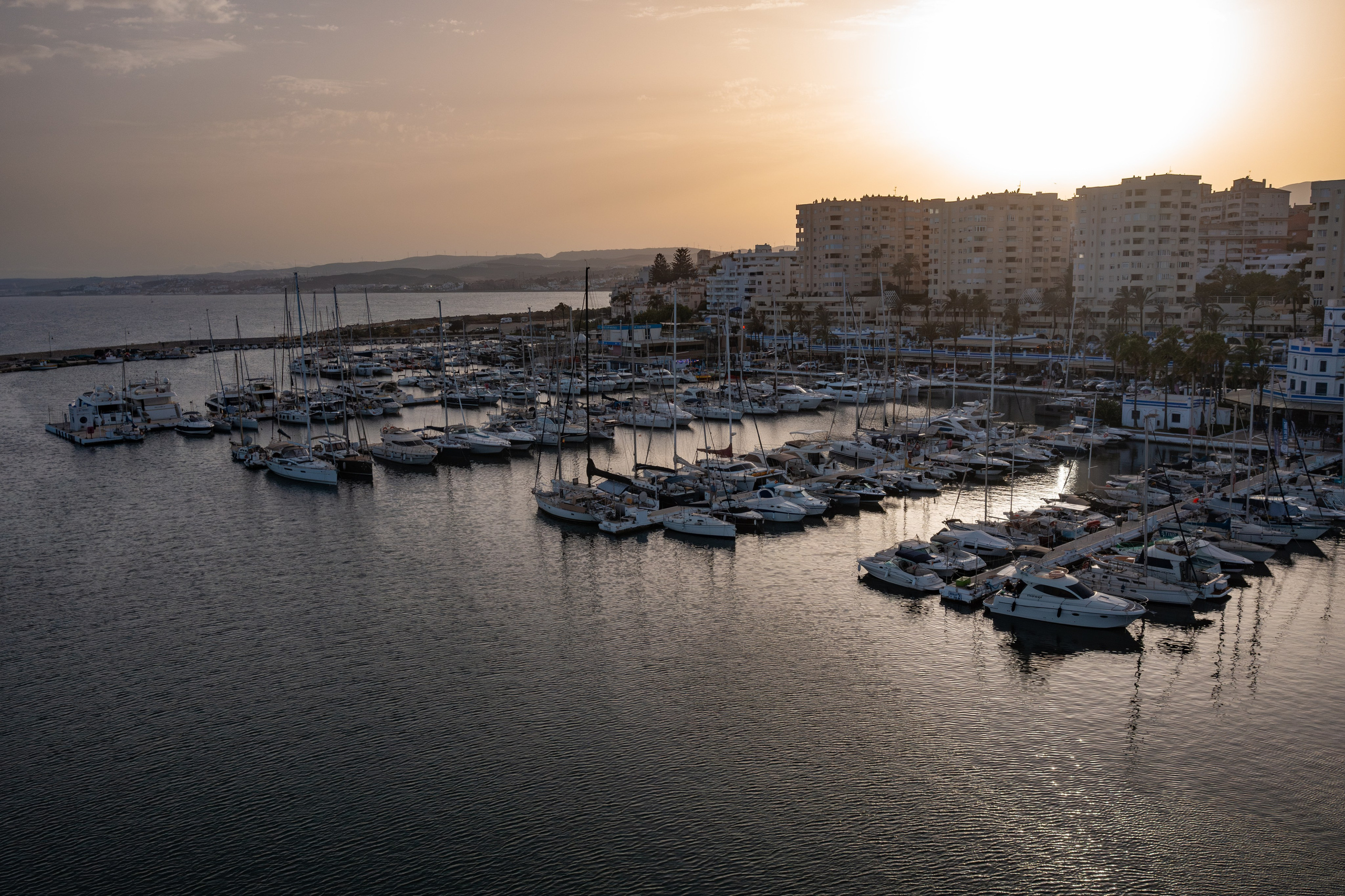 Estepona beach and urban landscapes photographed from above by aerial photographer