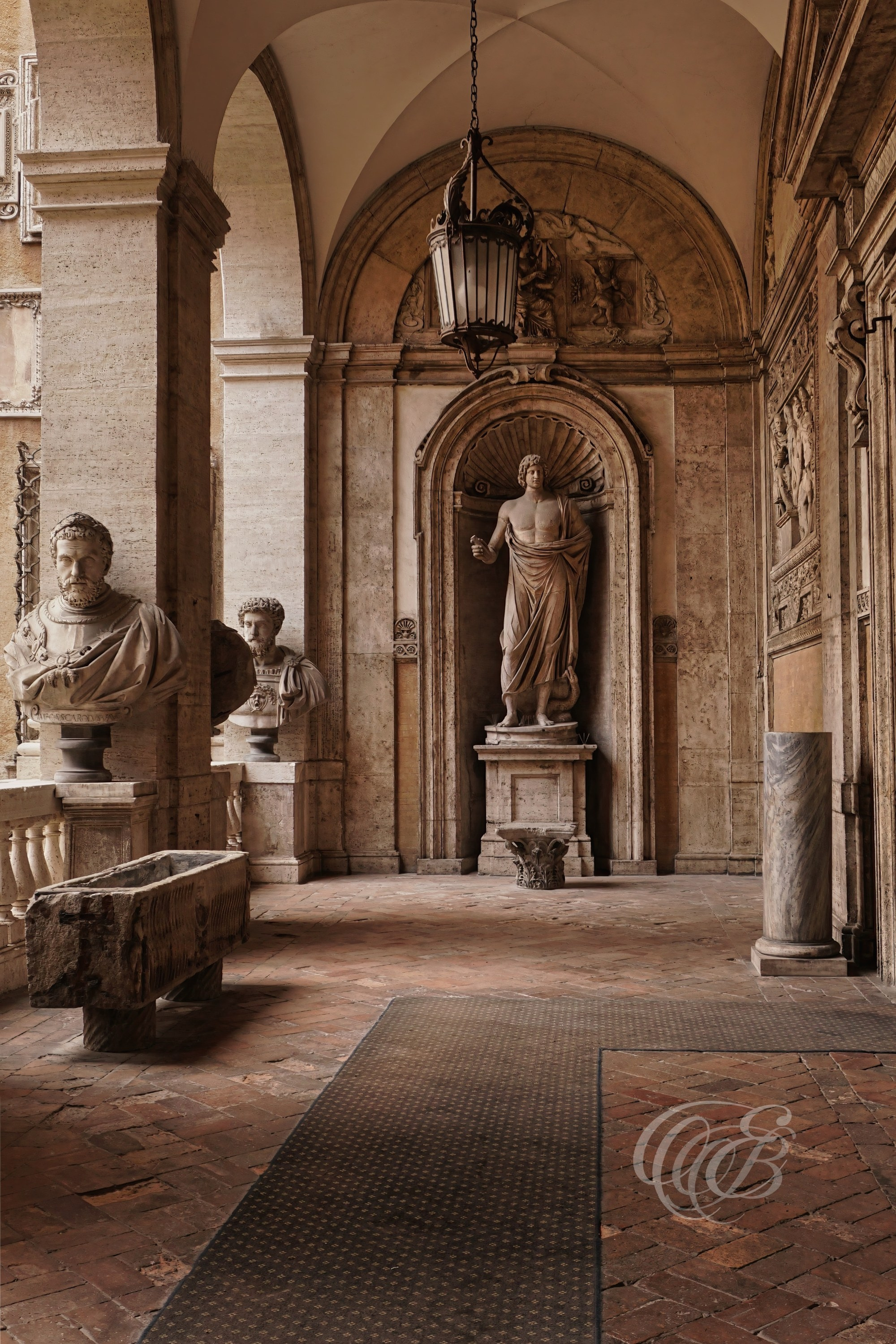 Photography of Italy — Palazzo Mattei Hallway with Statues and Busts — Eduardo Bartoli Fine Art & Travel Photography