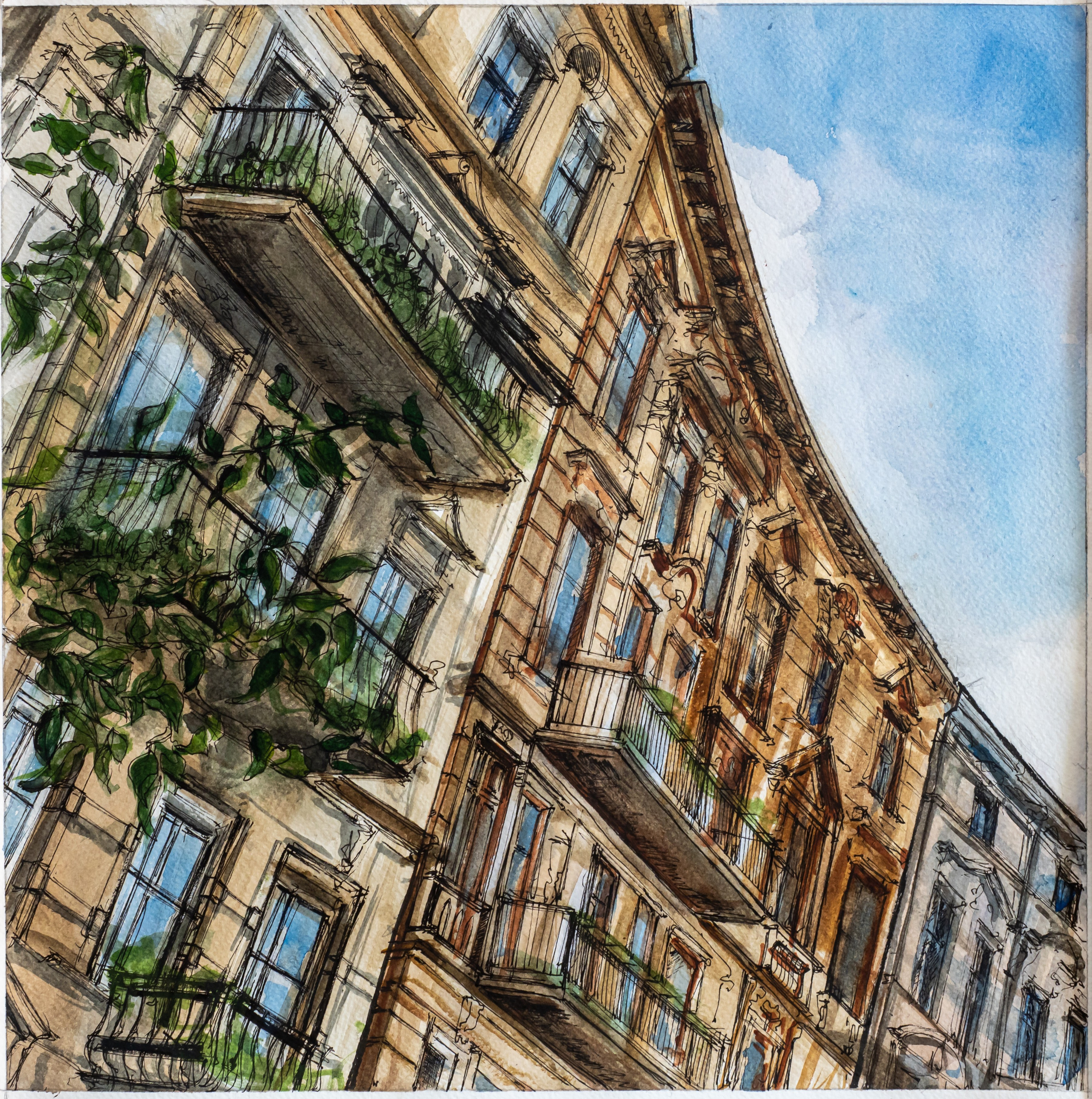 Urban views. Angelina Sorokopud. Artist in Strasbourg