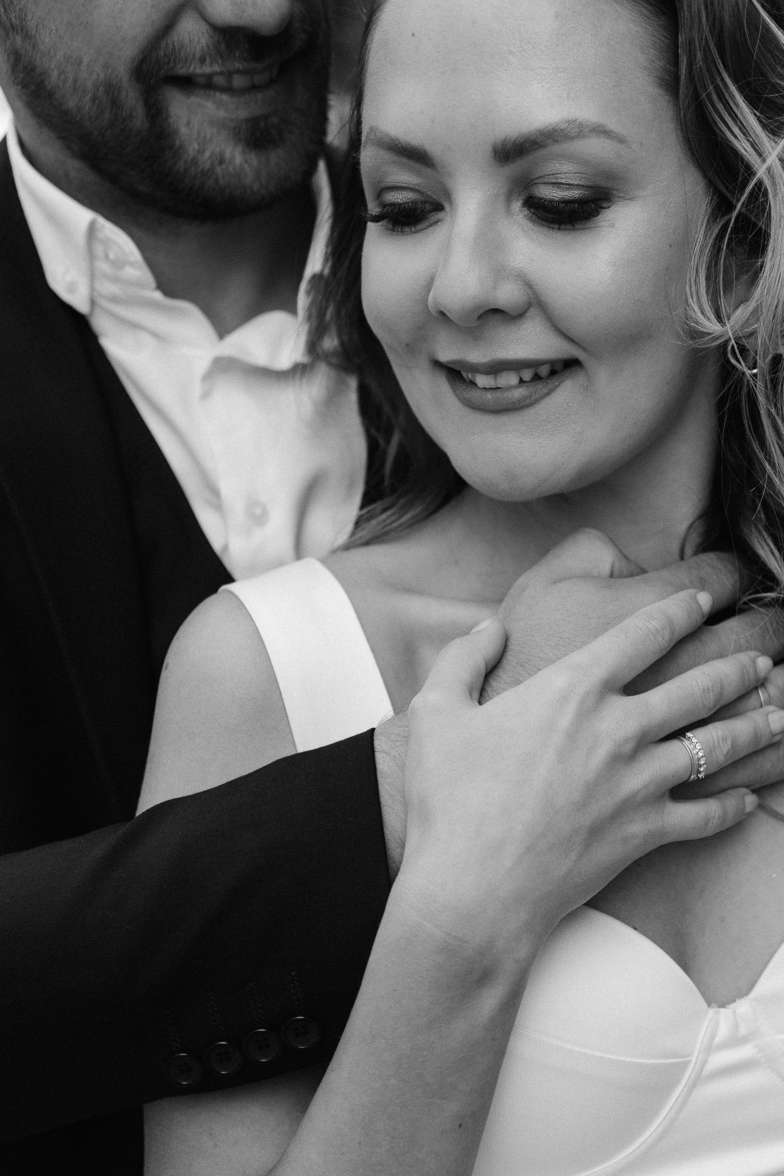 Love story in night Venice