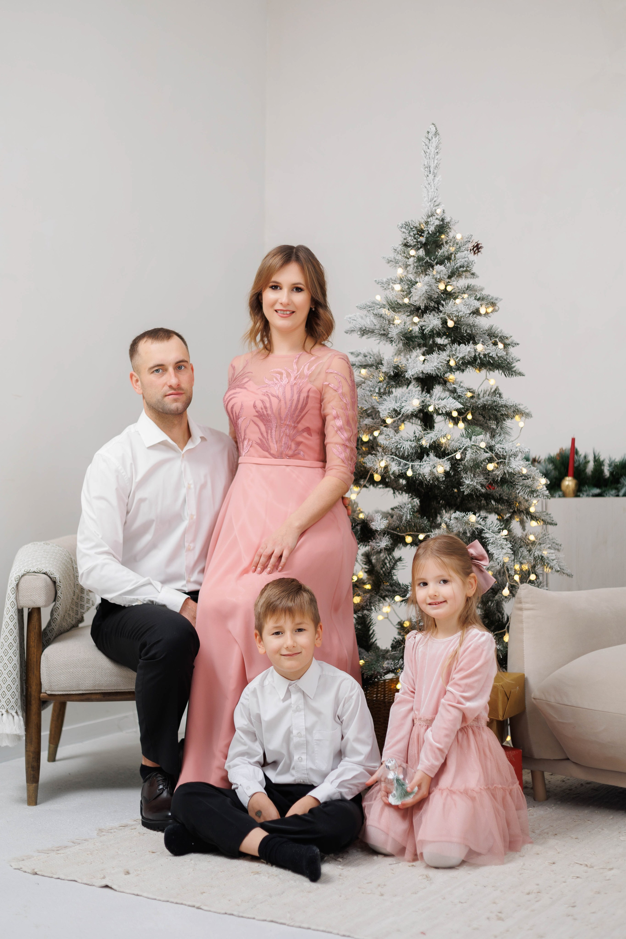 Новогодняя съёмка в студии. Семейный и детский фотограф в Вильнюсе Светлана Наумова