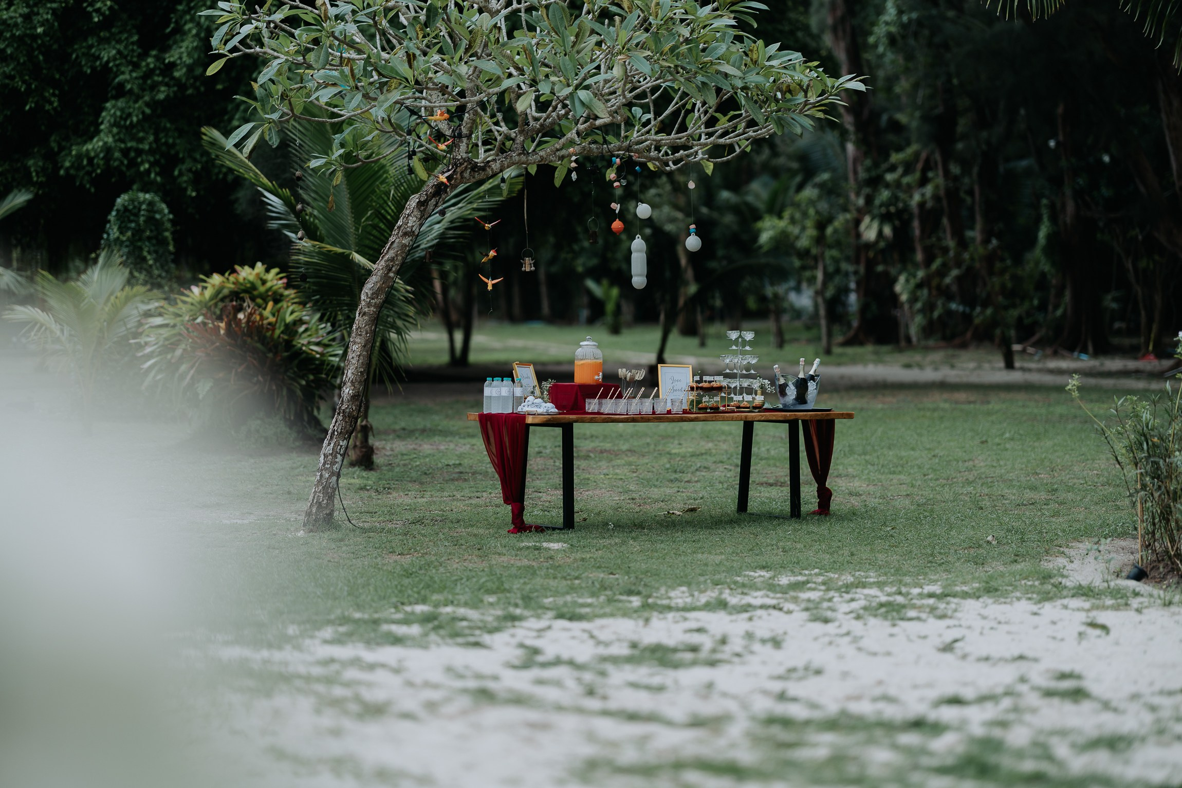 Simone & Matthias Peter. Buddhist blessing wedding Ceremony on Koh Samui, Thailand