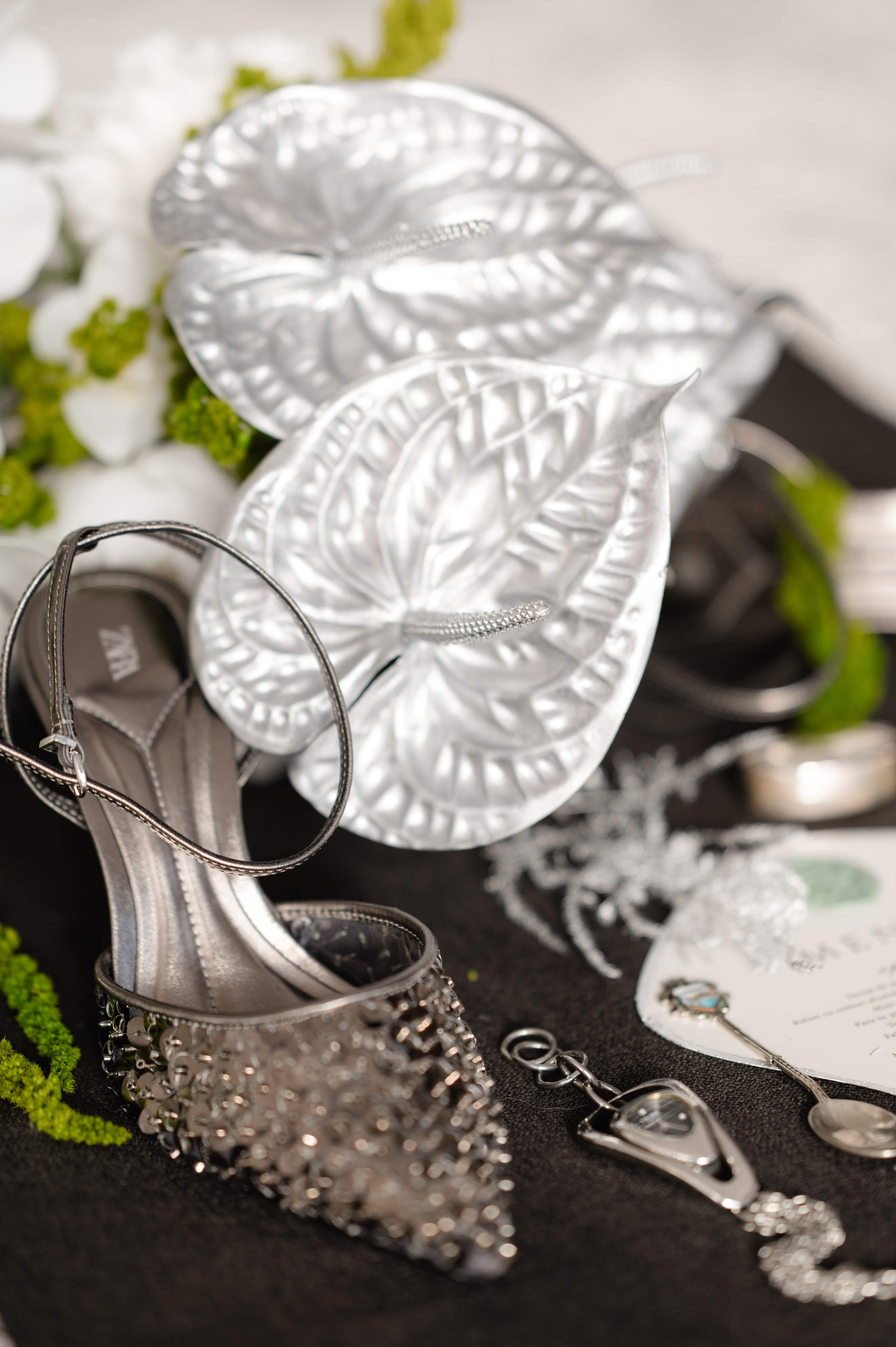 Bride with a concept silver Chrome. Alexandra Hanu Photographer