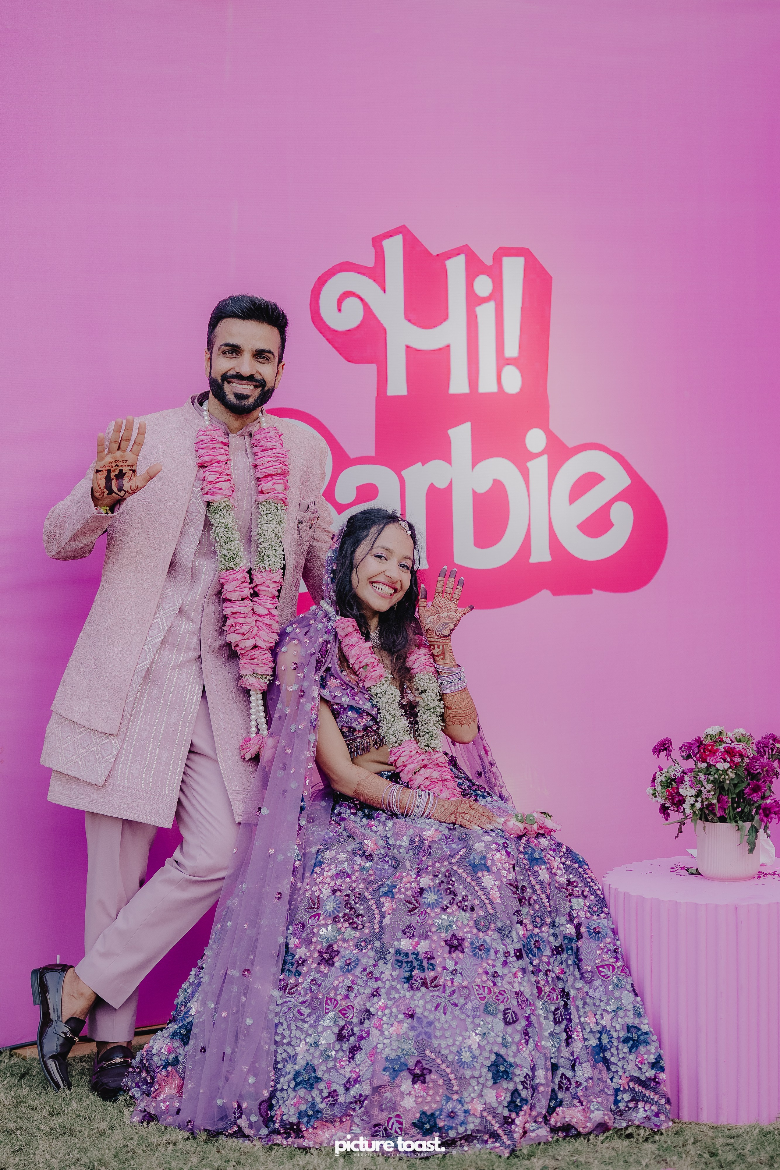 Varamala Ft. Barbie & Aneesh. Fine art Wedding Photographers in India & Canada