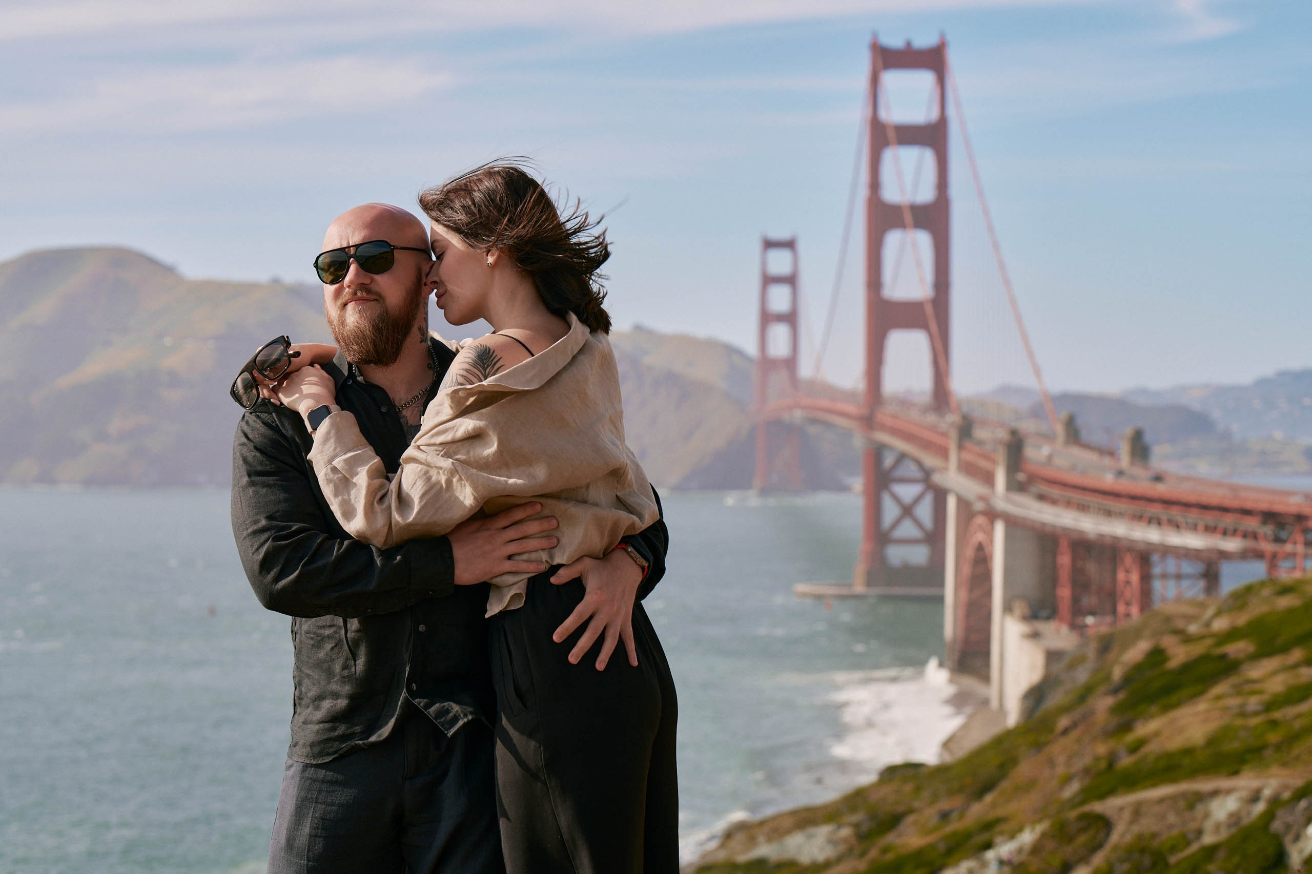 Documentary Couples Photoshoot at Golden Gate Bridge — Candid SF Engagement Session. Bay Area Life | Event, Wedding & Commercial Photography Agency
