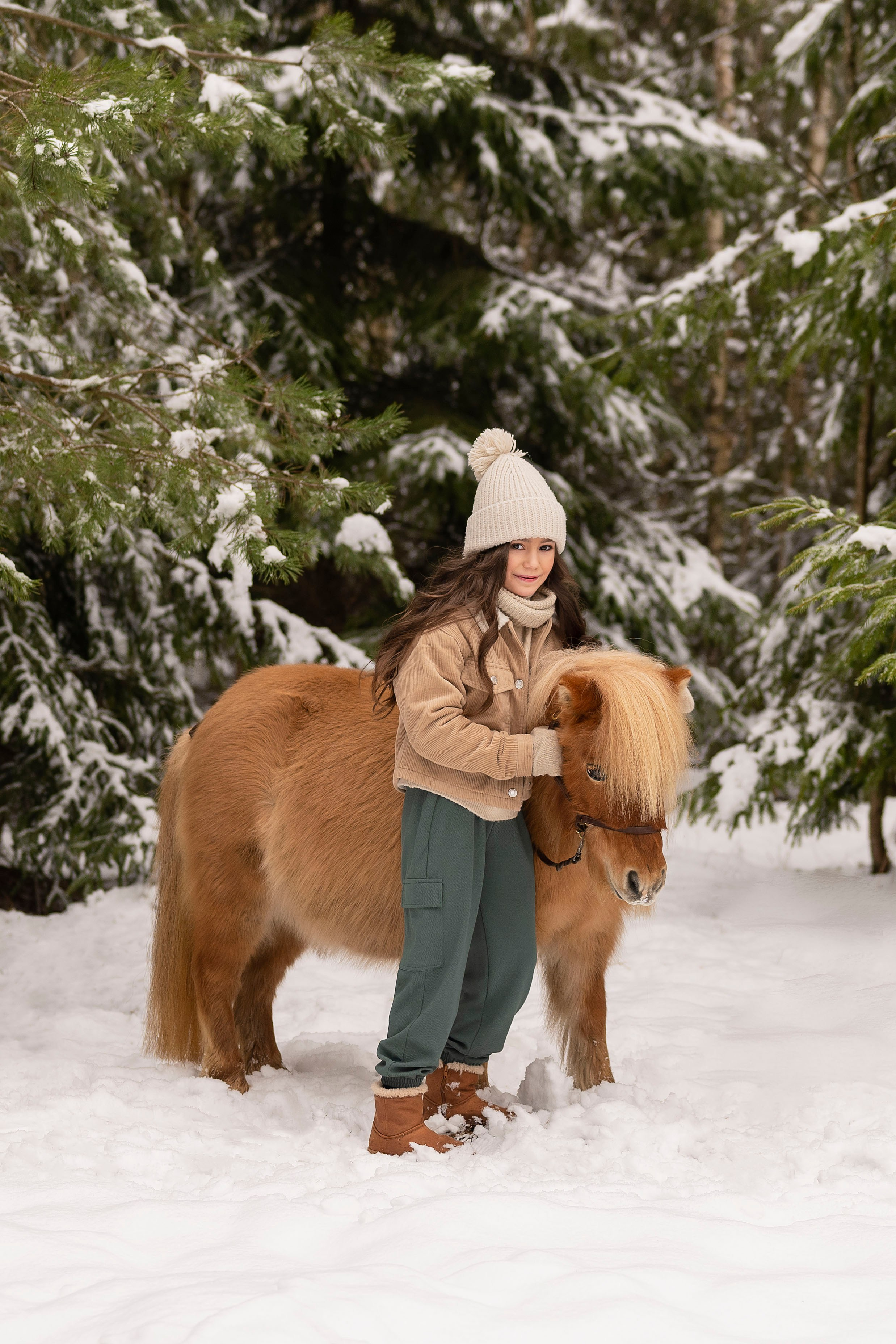 София, Микаэль и пони. Зимняя сказка. Анна Григьян — фотограф ретушёр в Даугавпилсе (Латвия)