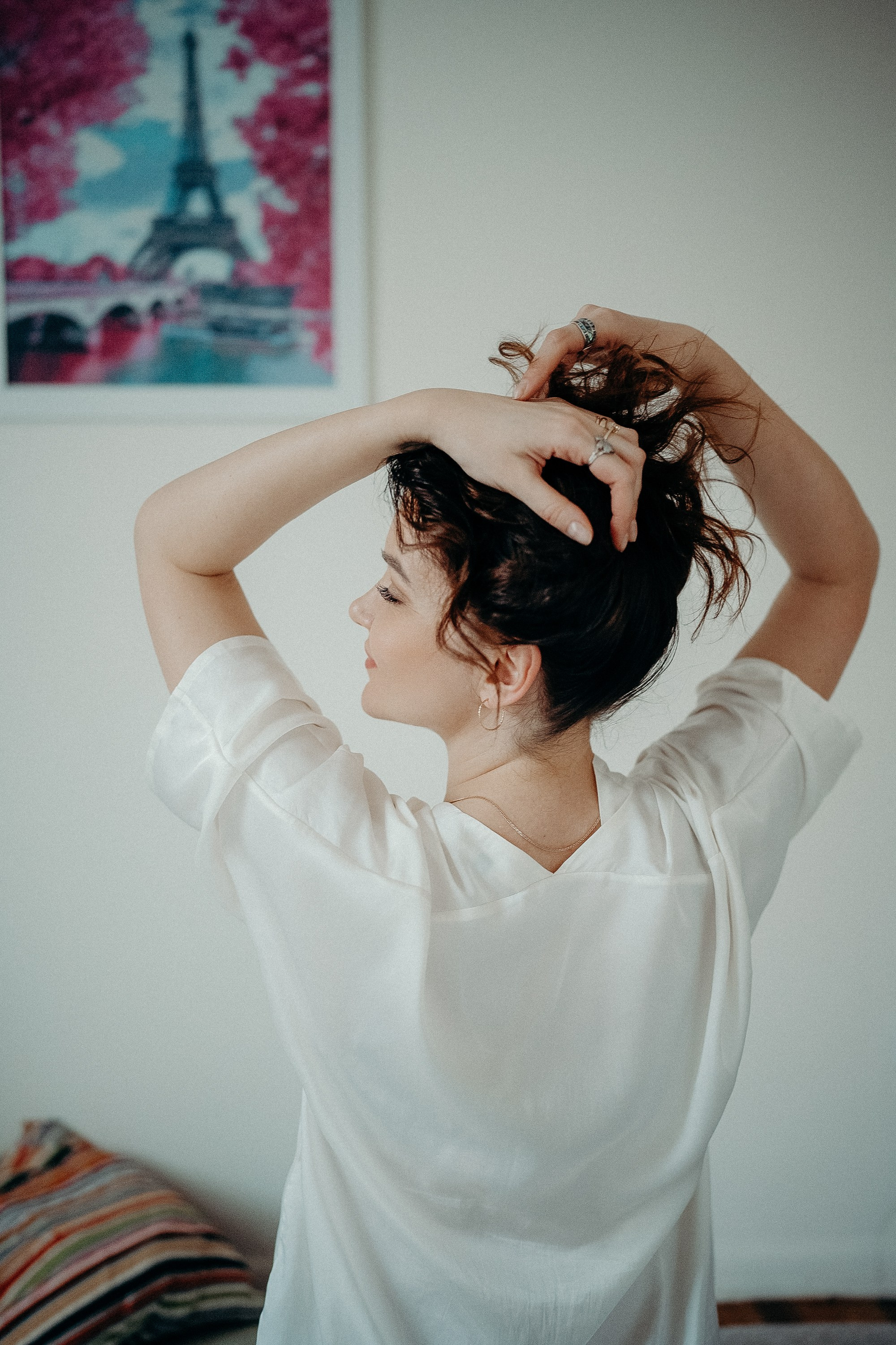 Home photo shoot. Portrait and wedding photographer in New York