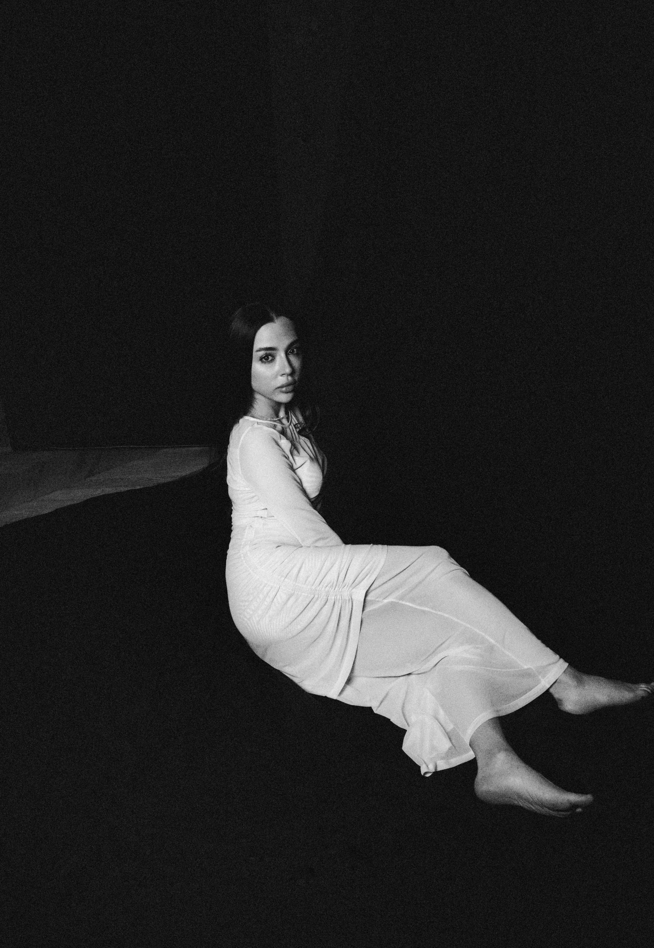 Grey room. Portrait photographer in Europe. Aurora Balear in Balearic Islands, woman portrait photographer. Work in Spain