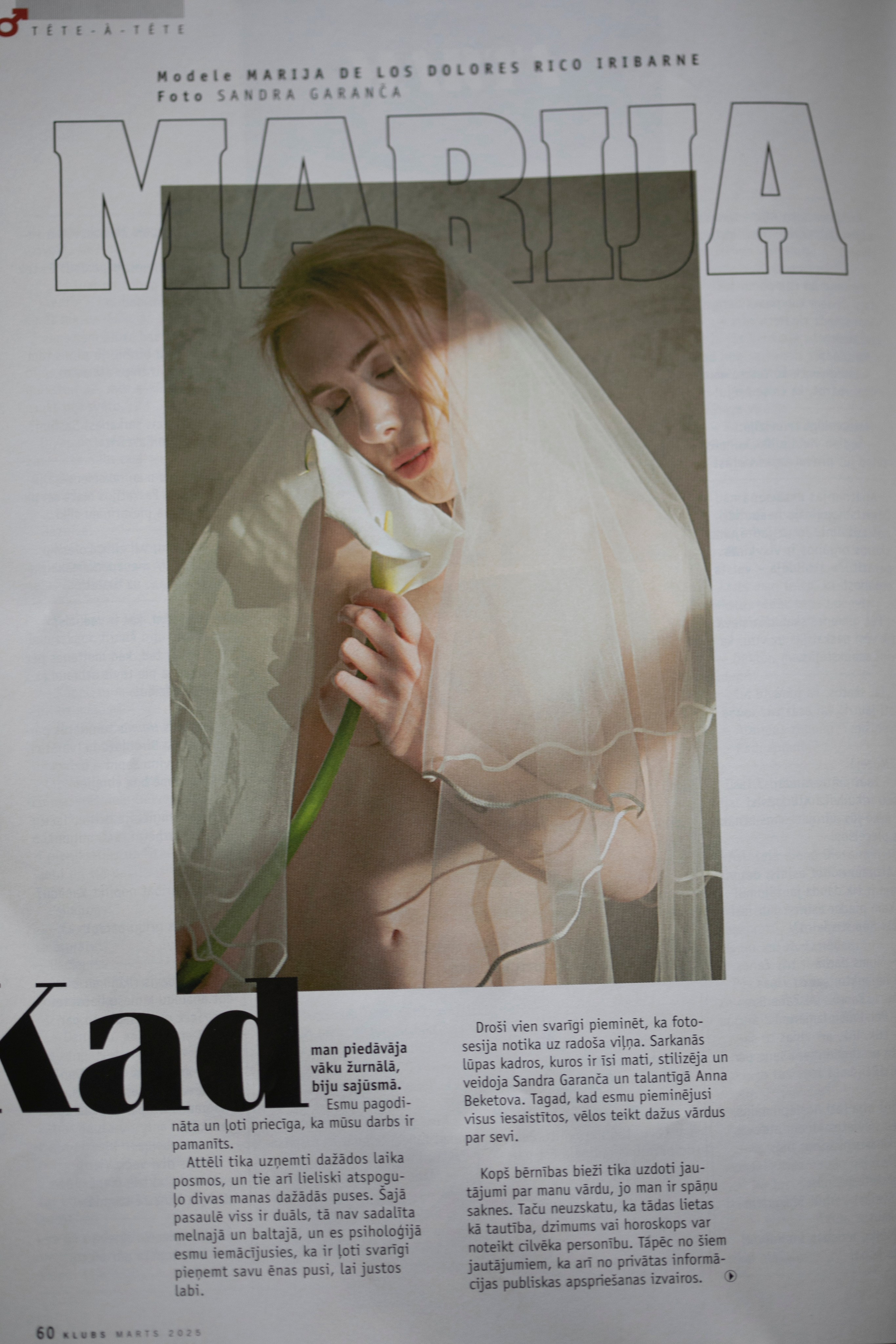 Žurnāls Klubs, marts 2025. Sandra Garanca Portrait and event photographer