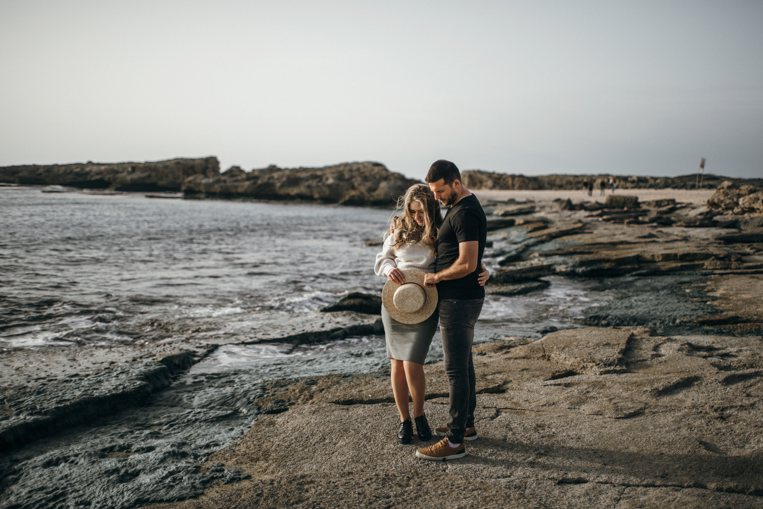 Sasha & Inna at HaBonim beach. Family photographer in Israel