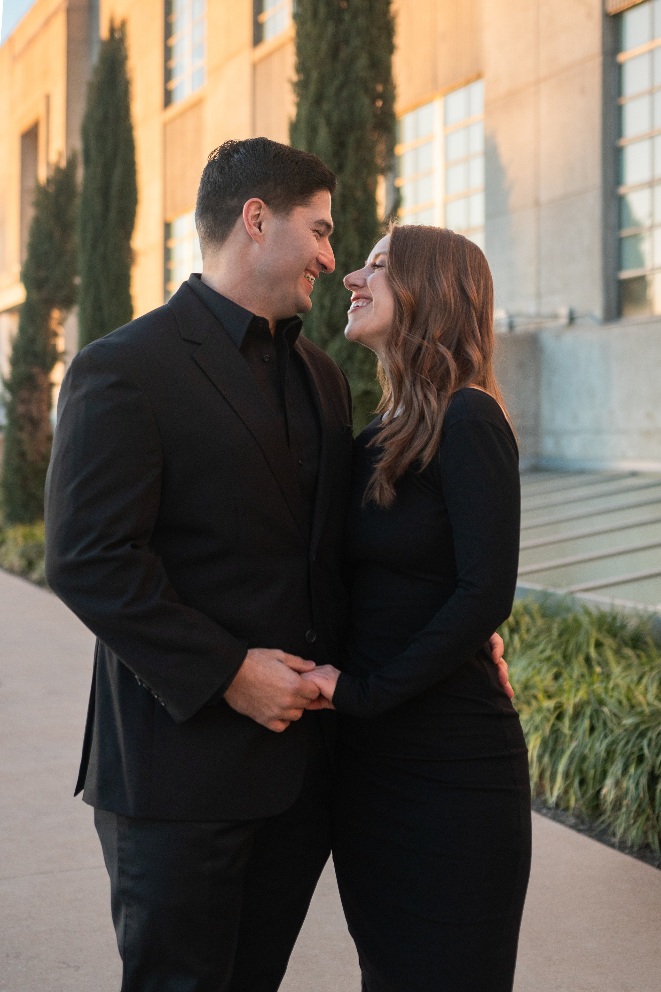 Joshua and Carrie’s couple’s photoshoot at Seaholm in Austin