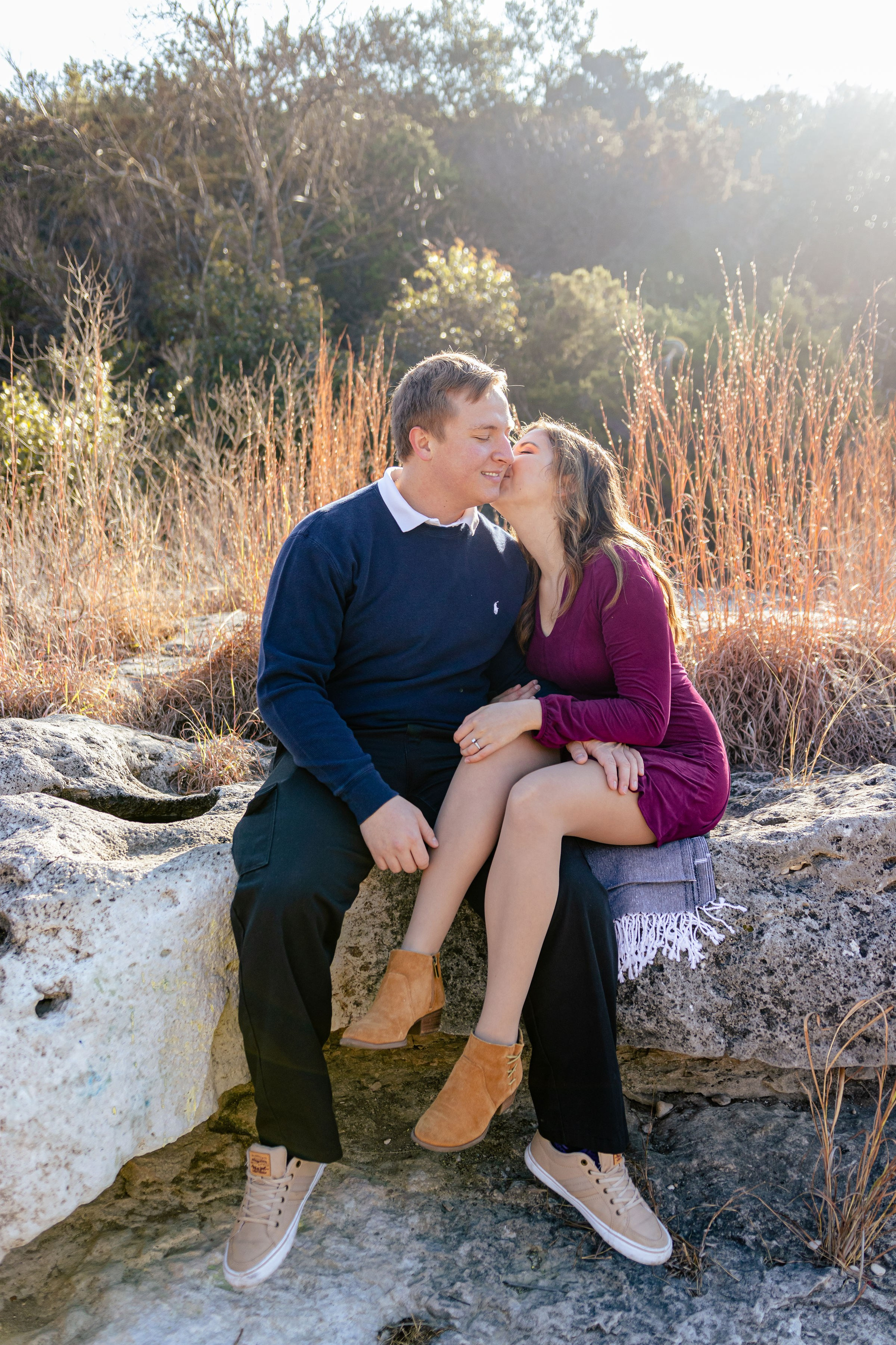 Pamela and Tyler’s engagement photoshoot at the Greenbelt Flats in Austin