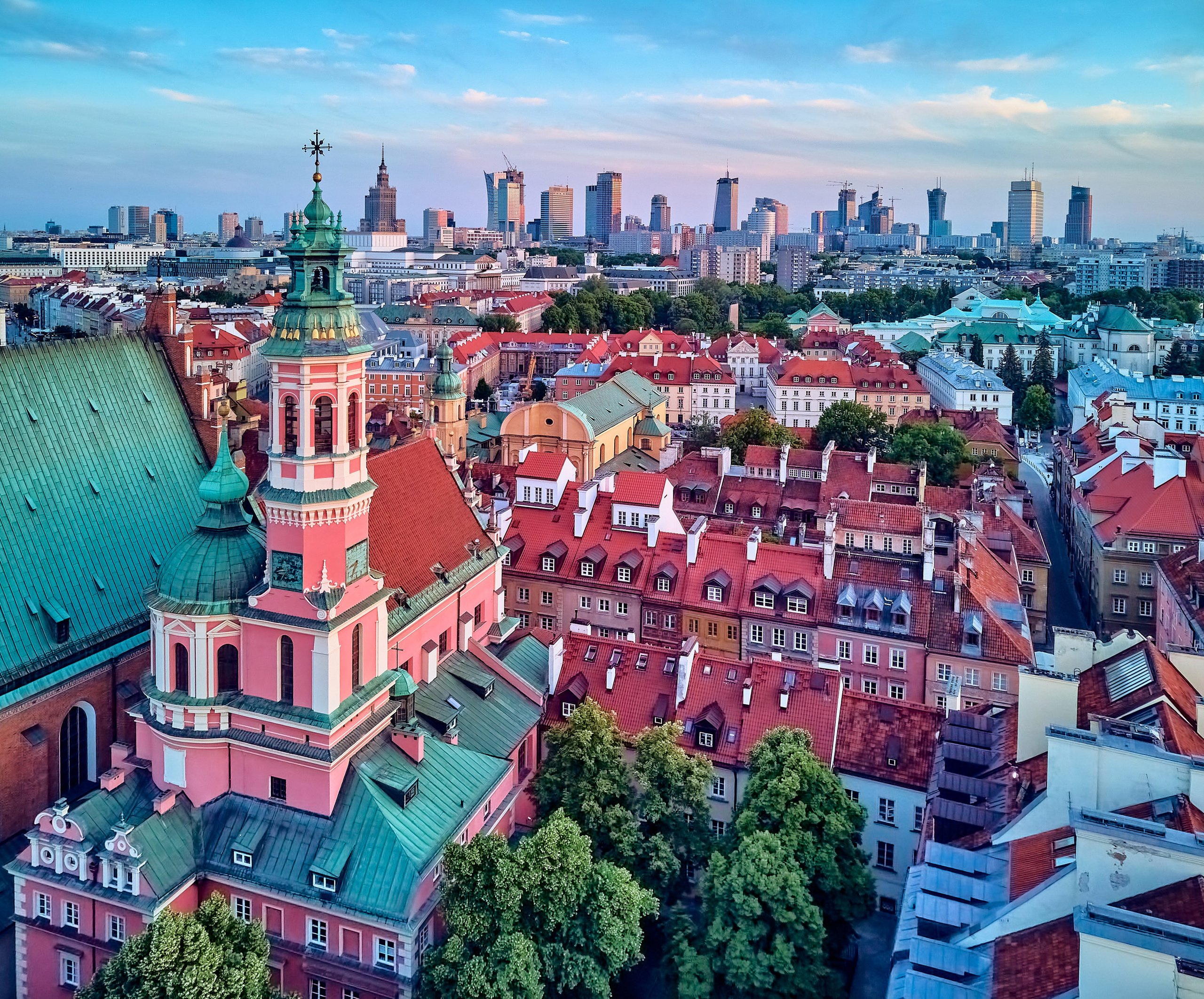 Lotnicza dronowa fotografia Warszawy - Miasto widziane z lotu ptaka. Андрей Шипилов — Фотография & Видеография