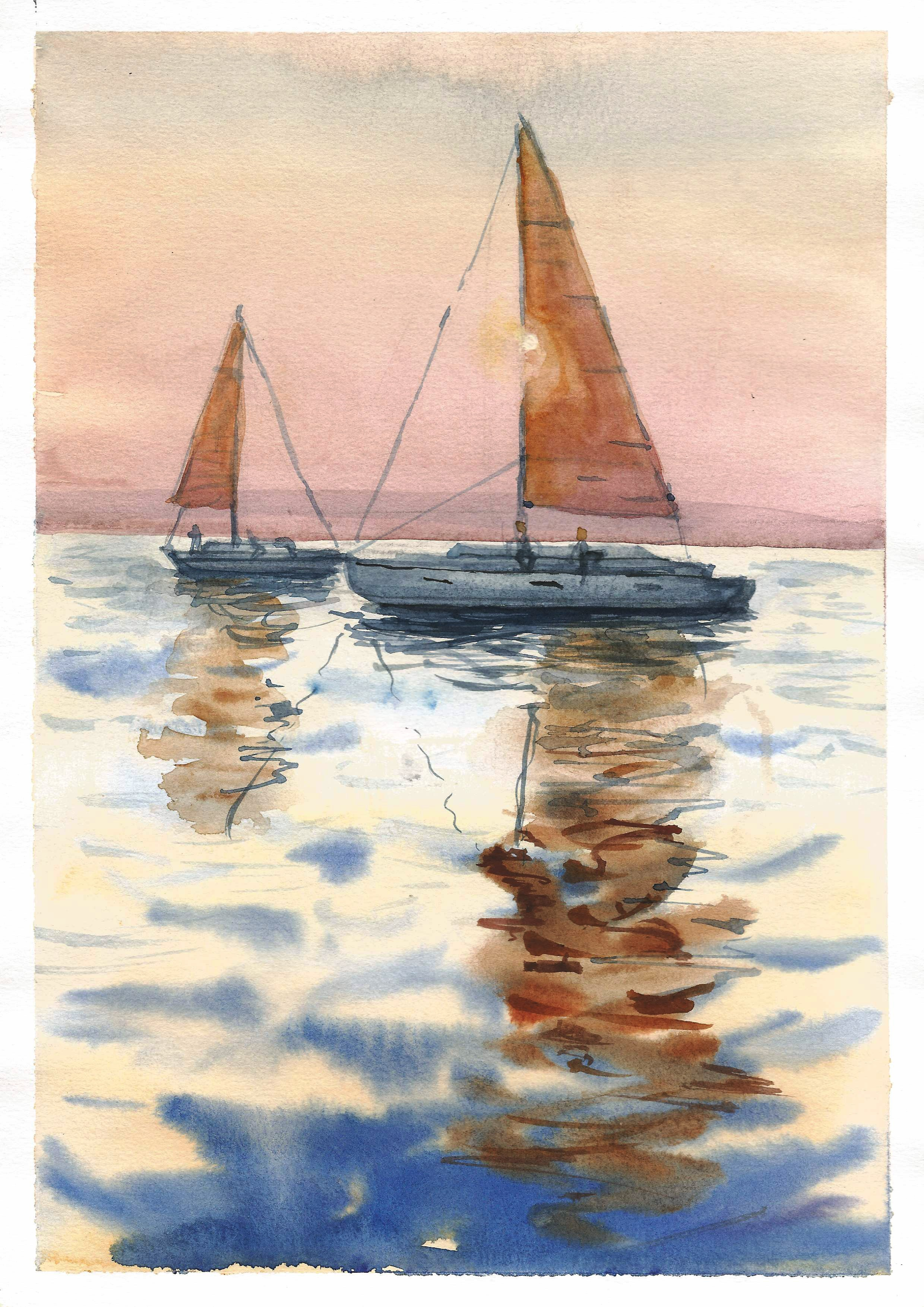 Nature landscapes. Angelina Sorokopud. Artist in Strasbourg